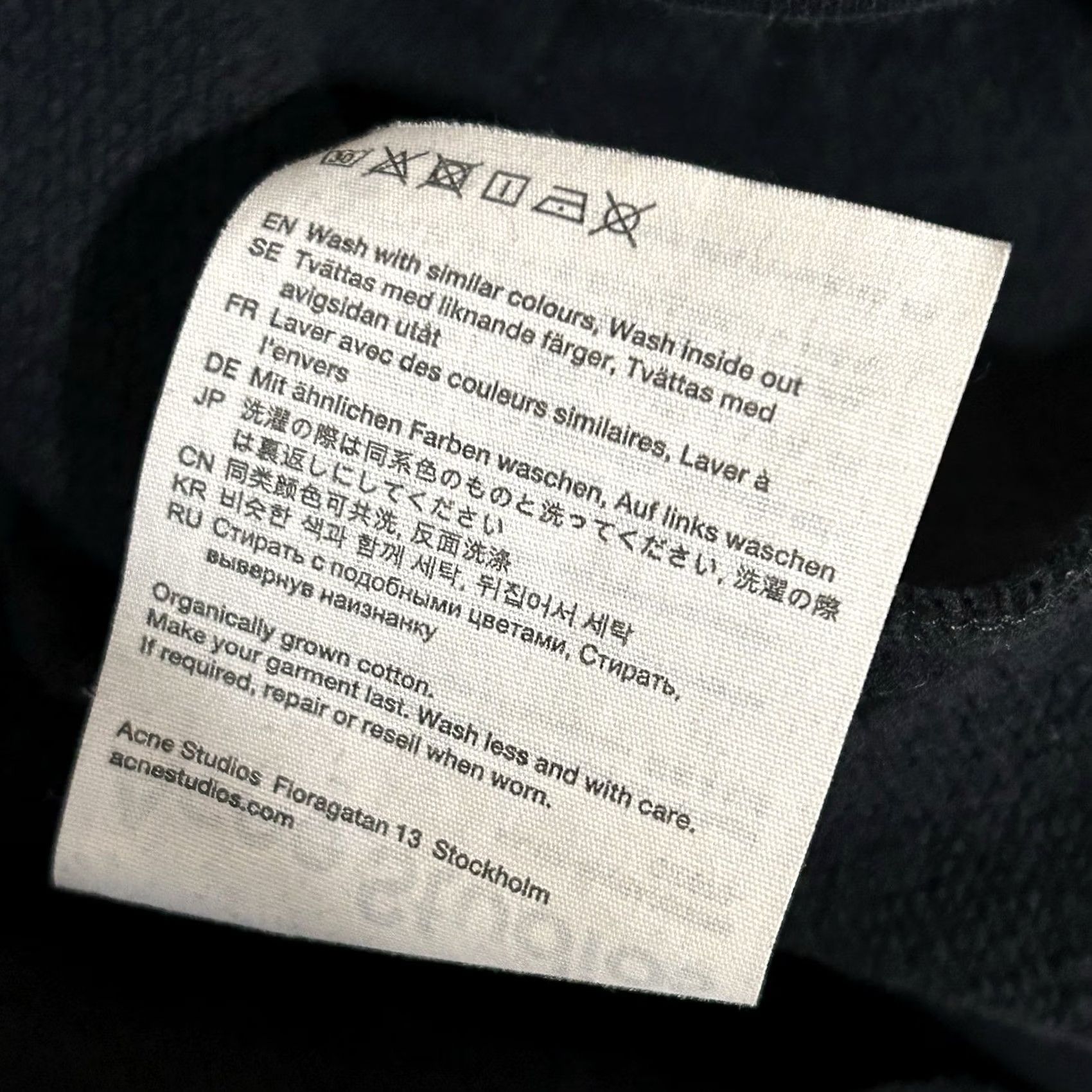 Acne Studios ACNE Studios Fennis Evil Face Black Hoodie Men XS Pullover Hooded Pocket Logo Embroidered Fleece Size US XS / EU 42 / 0 - 6 Thumbnail