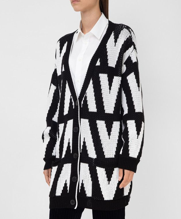 Valentino o1y0326 Cardigan in Black/White Size XS / US 0-2 / IT 36-38 - 2 Thumbnail