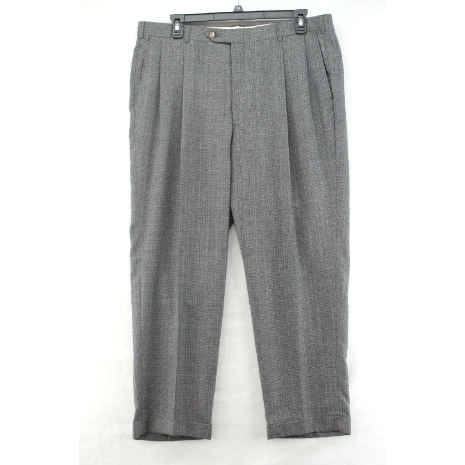 Hart Schaffner Marx VINTAGE Hart Schaffner & Marx Jack Nicklaus Tournament Slacks Pants 40x29 Gray Tweed Mens Size US 40 / EU 56 - 2 Thumbnail