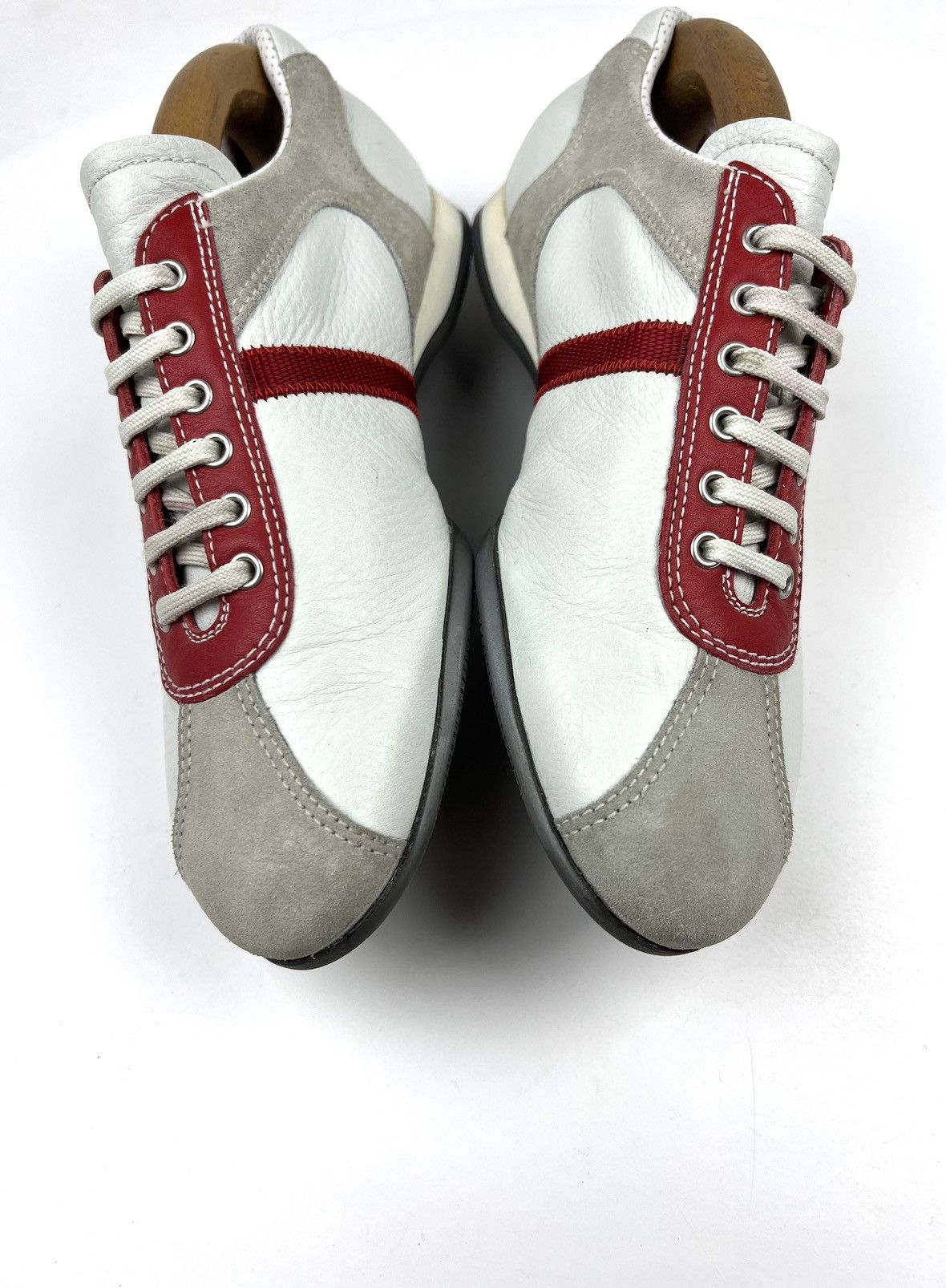 Prada PRADA Sneakers Leather/Suede Shoes Red Tab Logo Vintage Mens Size US 7.5 / EU 40-41 - 6 Thumbnail