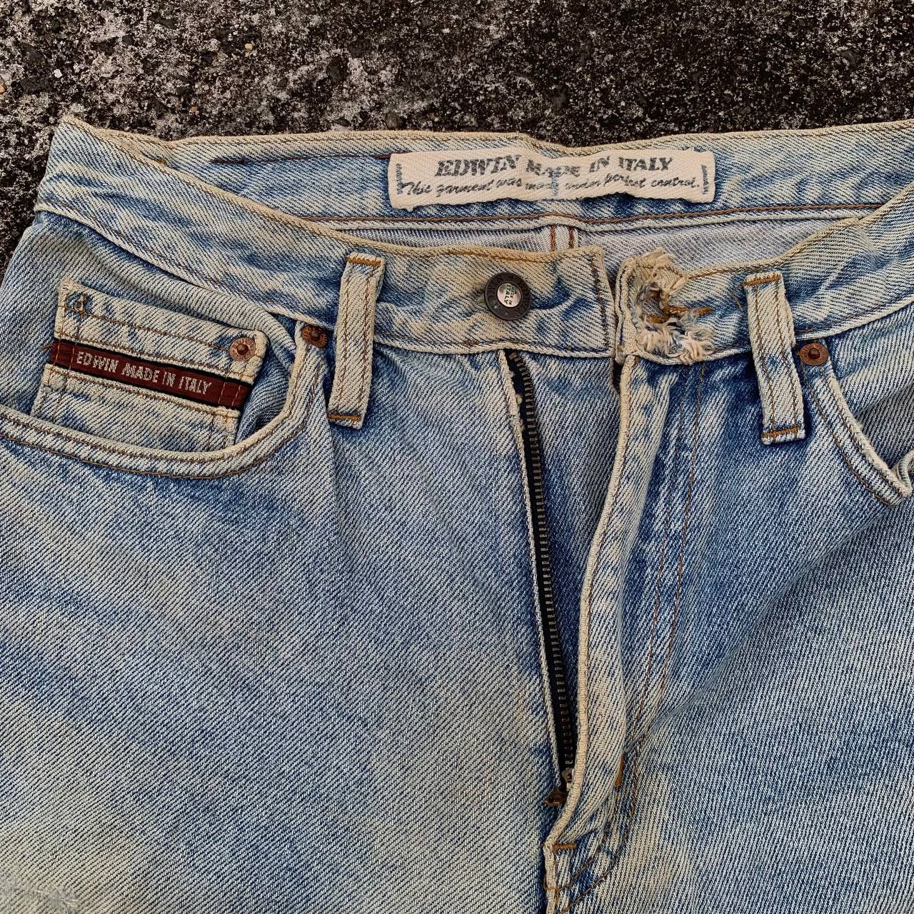 Edwin Vintage Edwin Italy Ripped Jeans Light Wash Denim Size US 27 - 10 Thumbnail