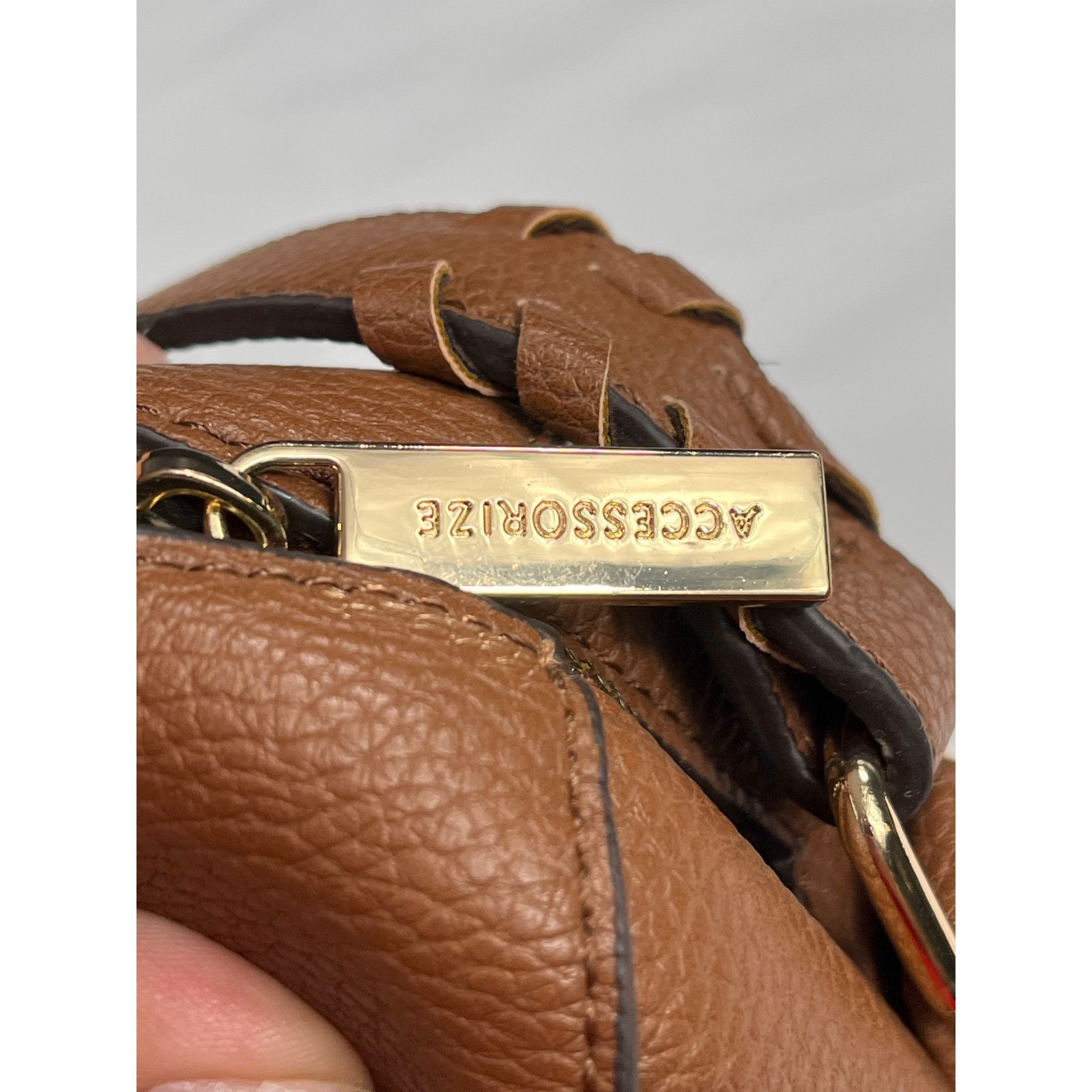 Designer Accessorize London SKU 7922 Womens Brown Leather Crossbody B Size ONE SIZE - 10 Thumbnail