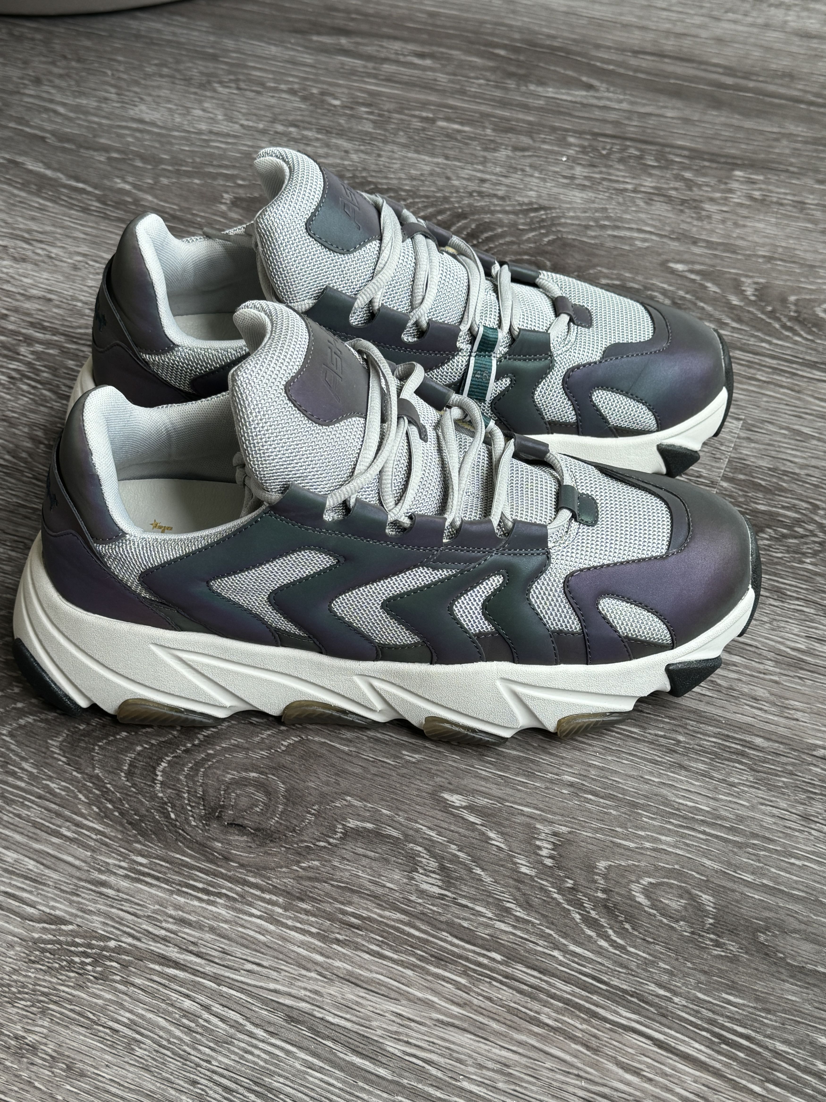 image of Ash Chunky Holographic/iridescent Sneakers in Iridescent Grey, Men's (Size 12)