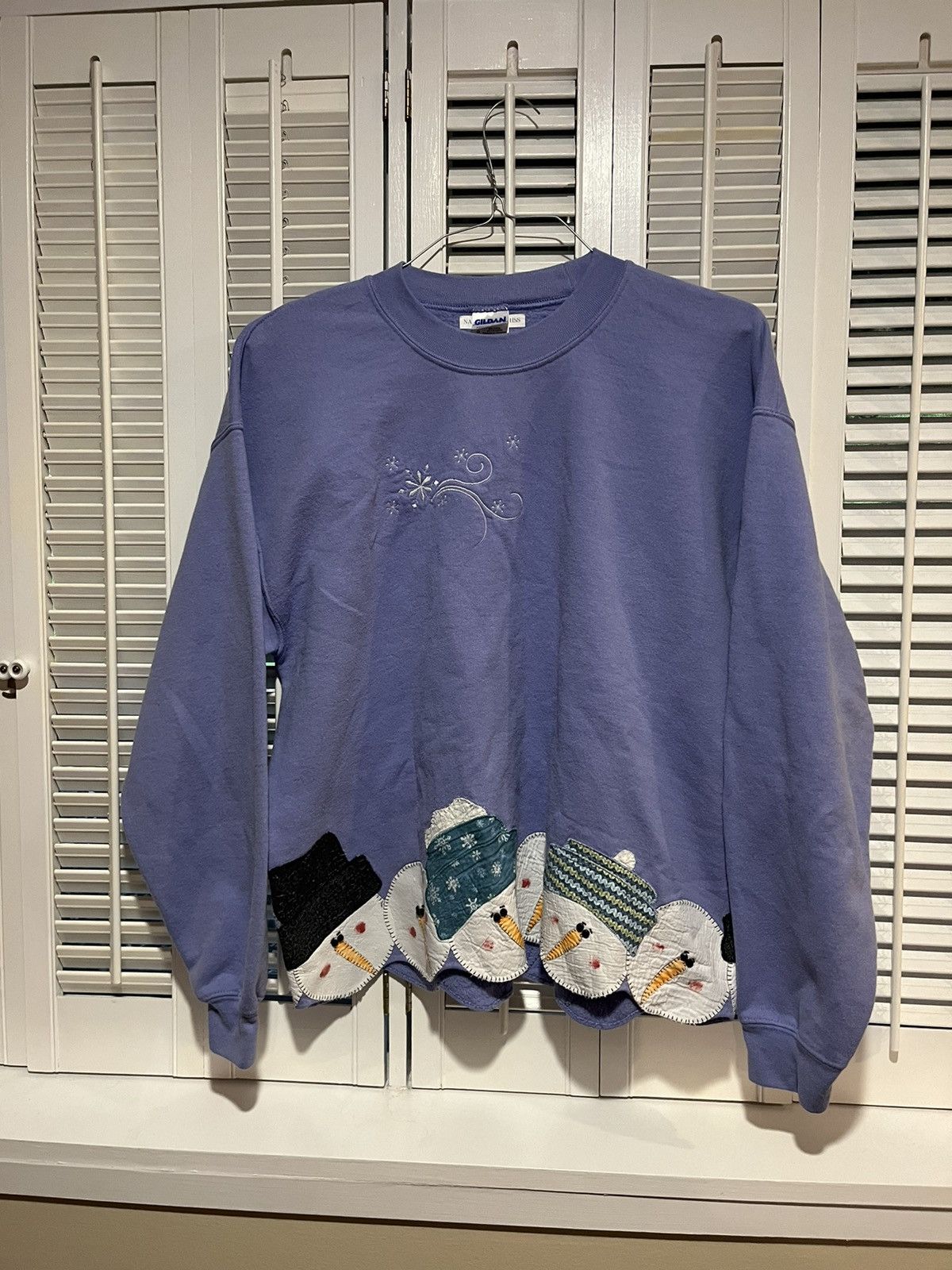 Vintage 90s Grandma Winter Snowman Crewneck / L Size L / US 10 / IT 46 - 1 Thumbnail