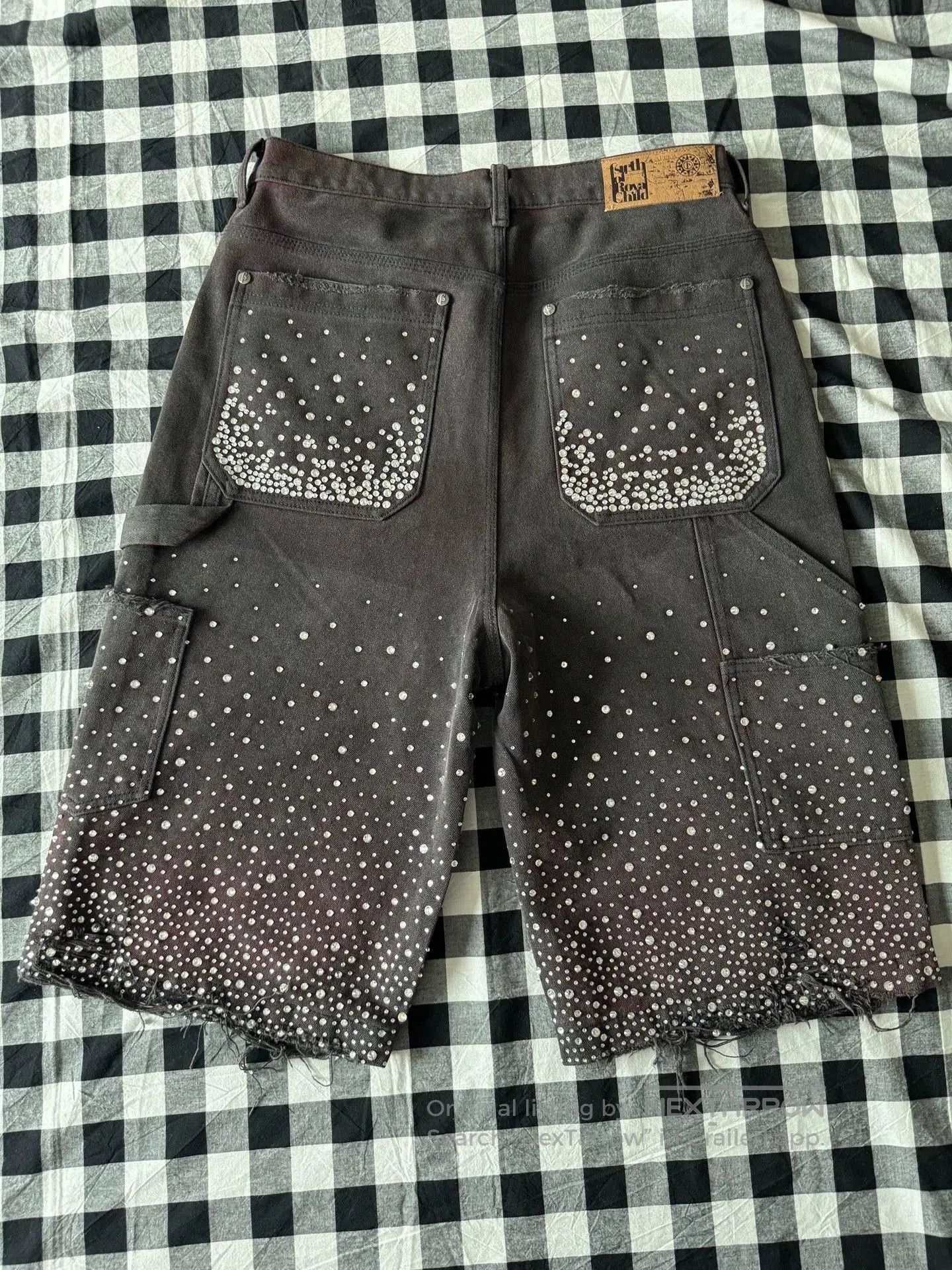 Birth of Royal Child Royal Child Laser Rhinestone Cargo Pants. Size 26" / US 2 / IT 38 - 2 Thumbnail