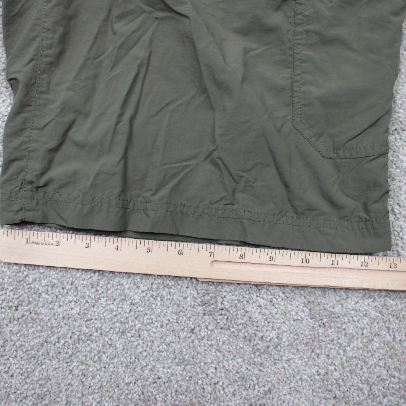Eddie Bauer Eddie Bauer Mens 38 Sport Shorts Green Cotton Nylon Cargo Pocket 10" Inseam Belted Casual Travel Workwear Chin o Size US 38 / EU 54 - 5 Thumbnail