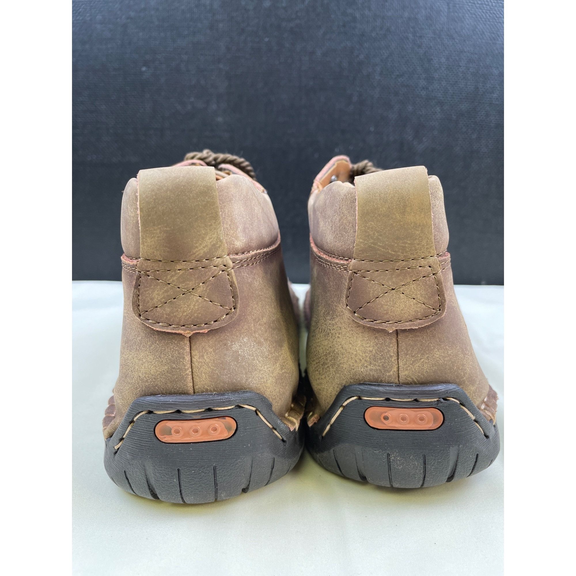 Other Alcubieree Men's Tan Leather Casual Shoes Lace up Ankle Size Size US 11.5 / EU 44-45 - 5 Thumbnail