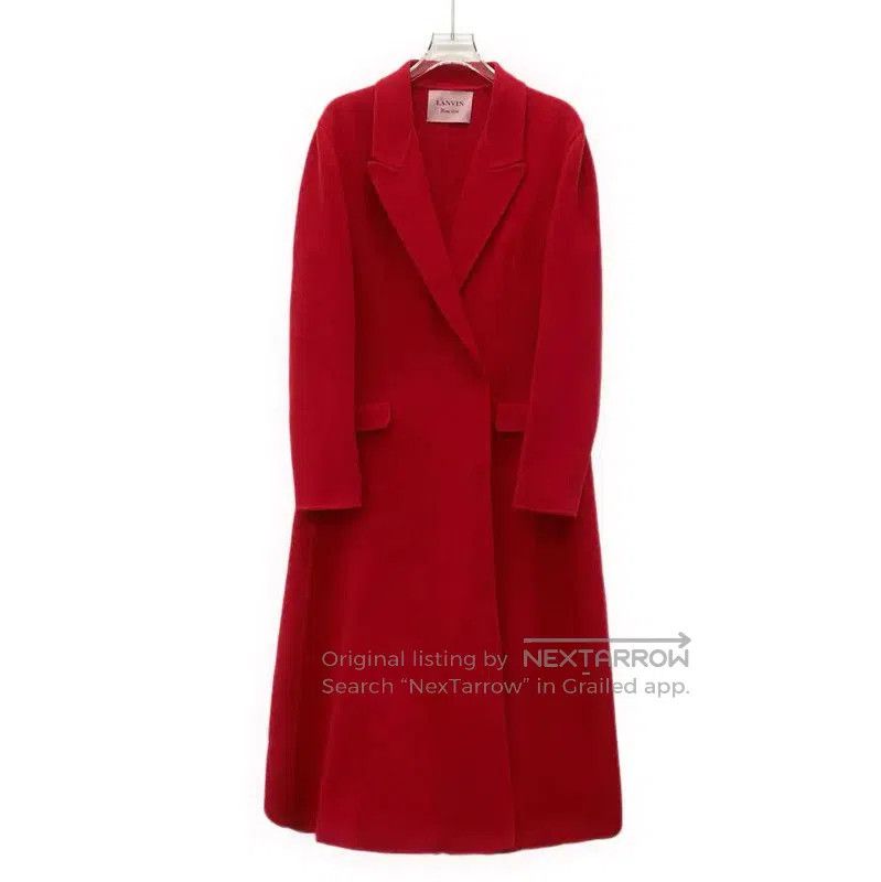 Lanvin Red Wool Women's Long Coat .