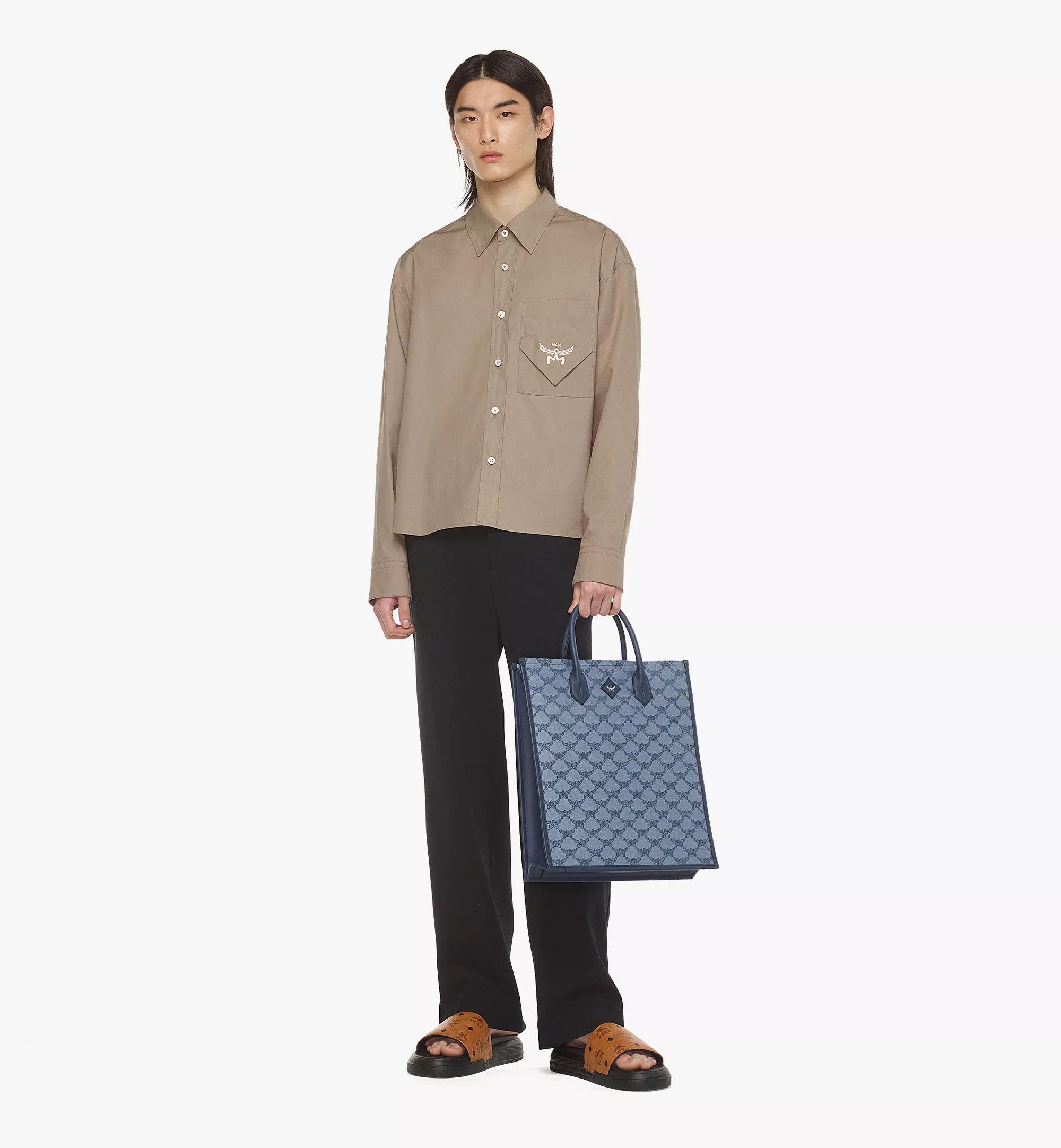 MCM o1mt1gz1224 Size: OS / Unisex Tote Medium Bag in Indigo Size ONE SIZE - 7 Thumbnail