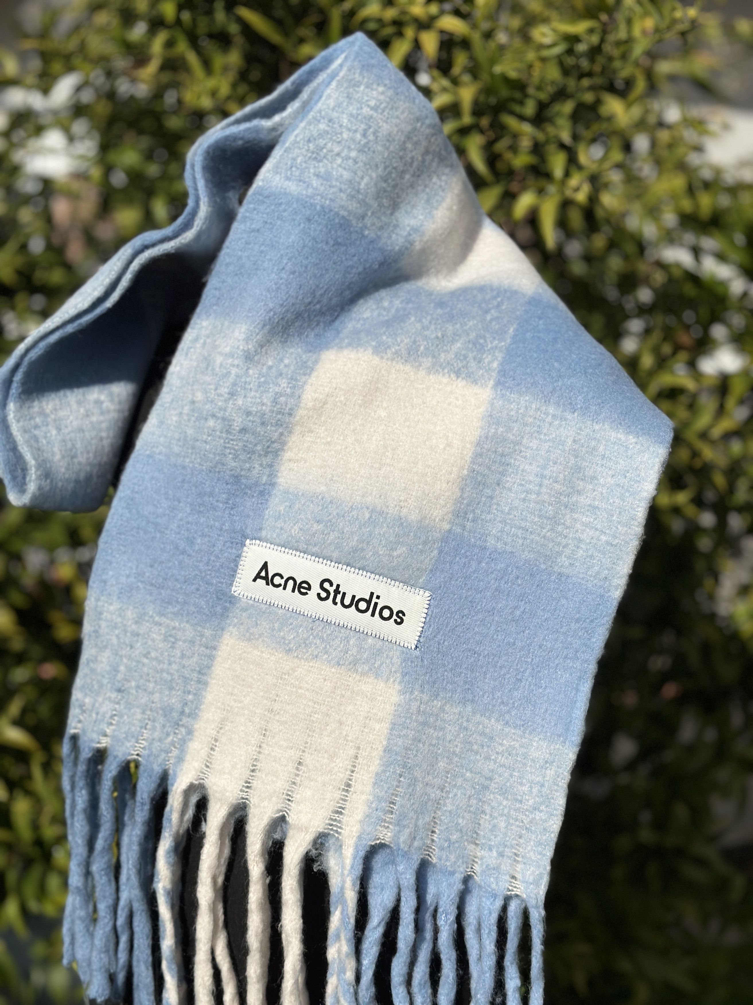 Acne Studios Acne Studios Multicolor Checked Wool Mohair Scarf Unisex Size ONE SIZE - 3 Thumbnail