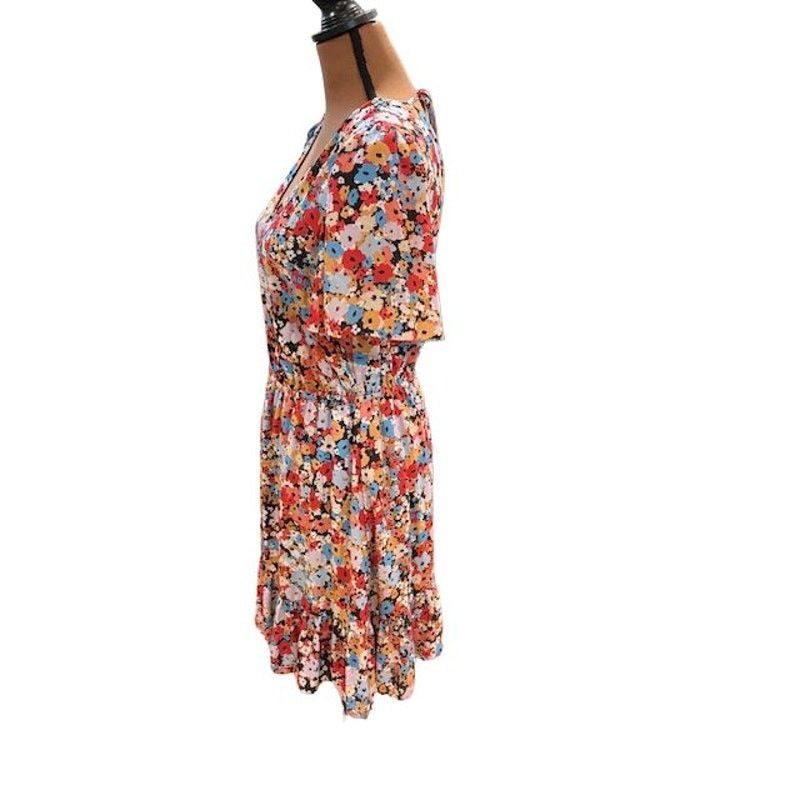 Rebecca Minkoff Rebecca Minkoff “Sorcha” Floral Deep-V Mini Dress – Size XS Size XS / US 0-2 / IT 36-38 - 6 Thumbnail