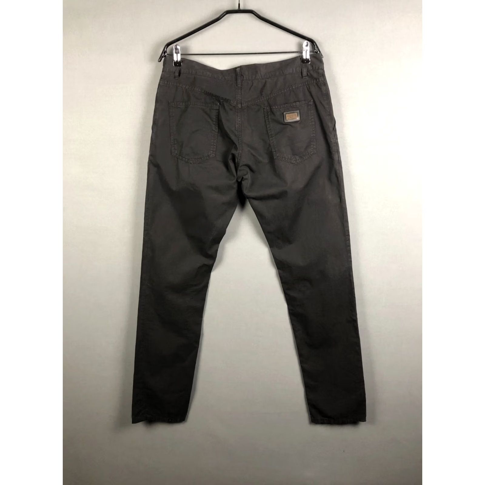 Dolce & Gabbana Dolce&Gabbana Pants Men's 50 Black Cotton Chino Regular Flat Front Logo Pockets Vintage No Size US 34 / EU 50 - 2 Thumbnail
