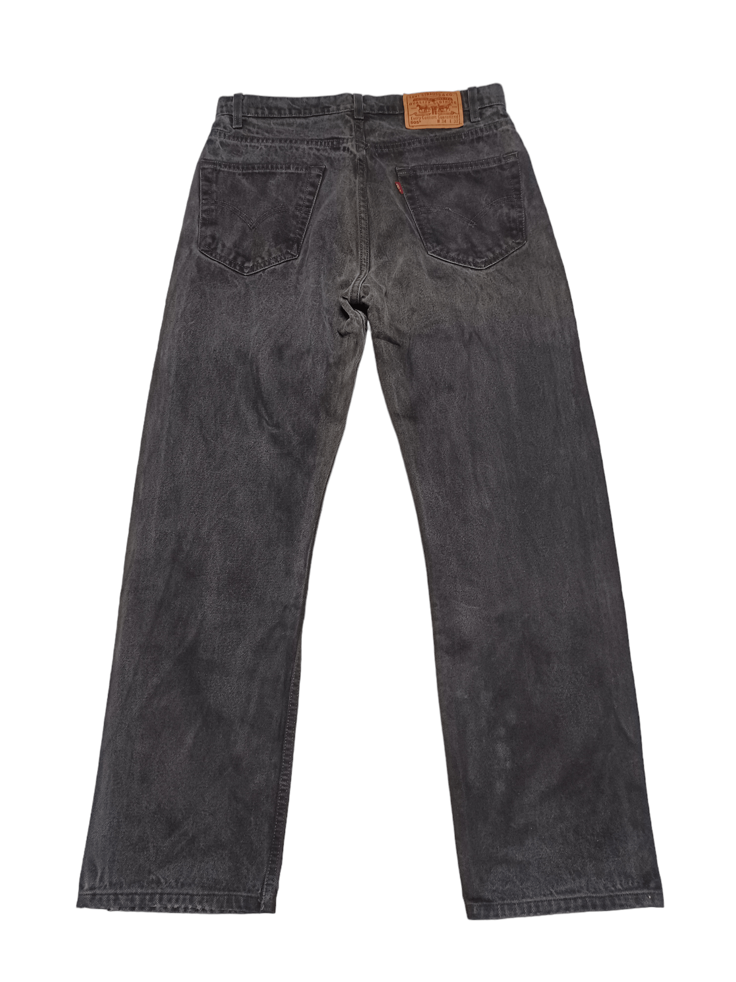 Levi's Vintage Clothing 505 LEVIS 1998 MADE IN GUATEMALA W34 L32 WASHED JEANS HEAVY Size US 34 / EU 50 - 2 Thumbnail