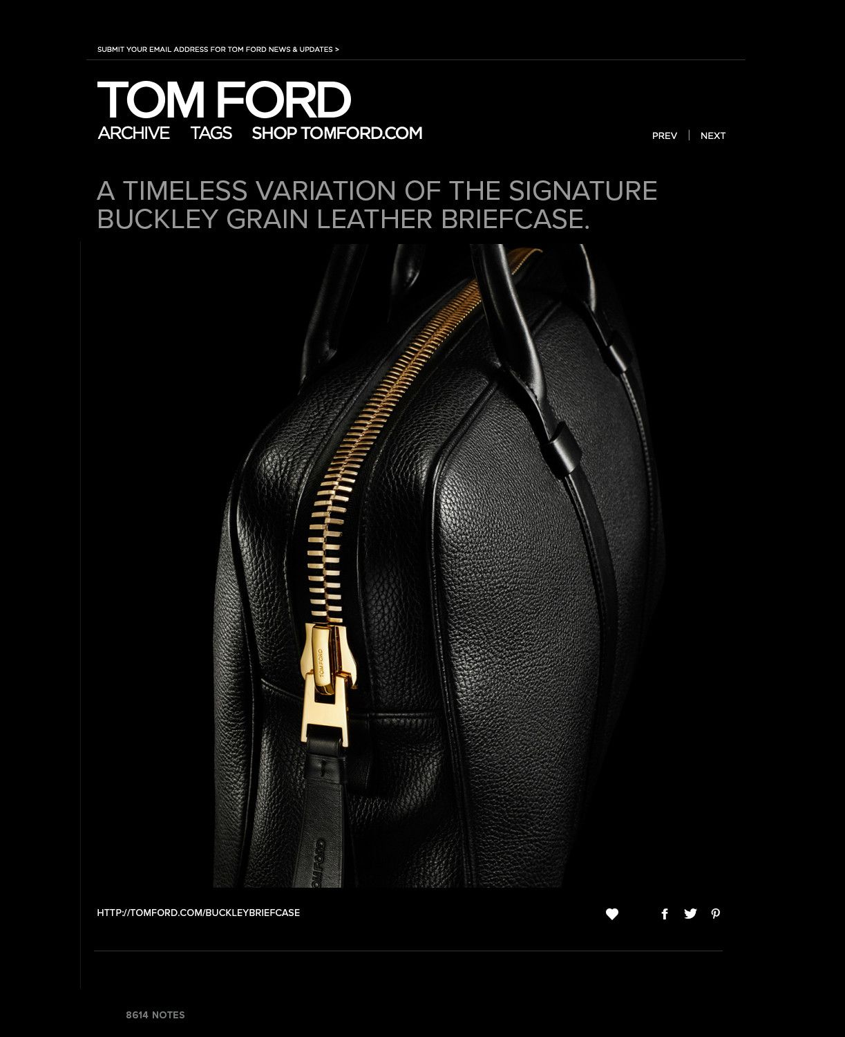 Coveted $4,350 w/tax Signature Buckley Leather Briefcase