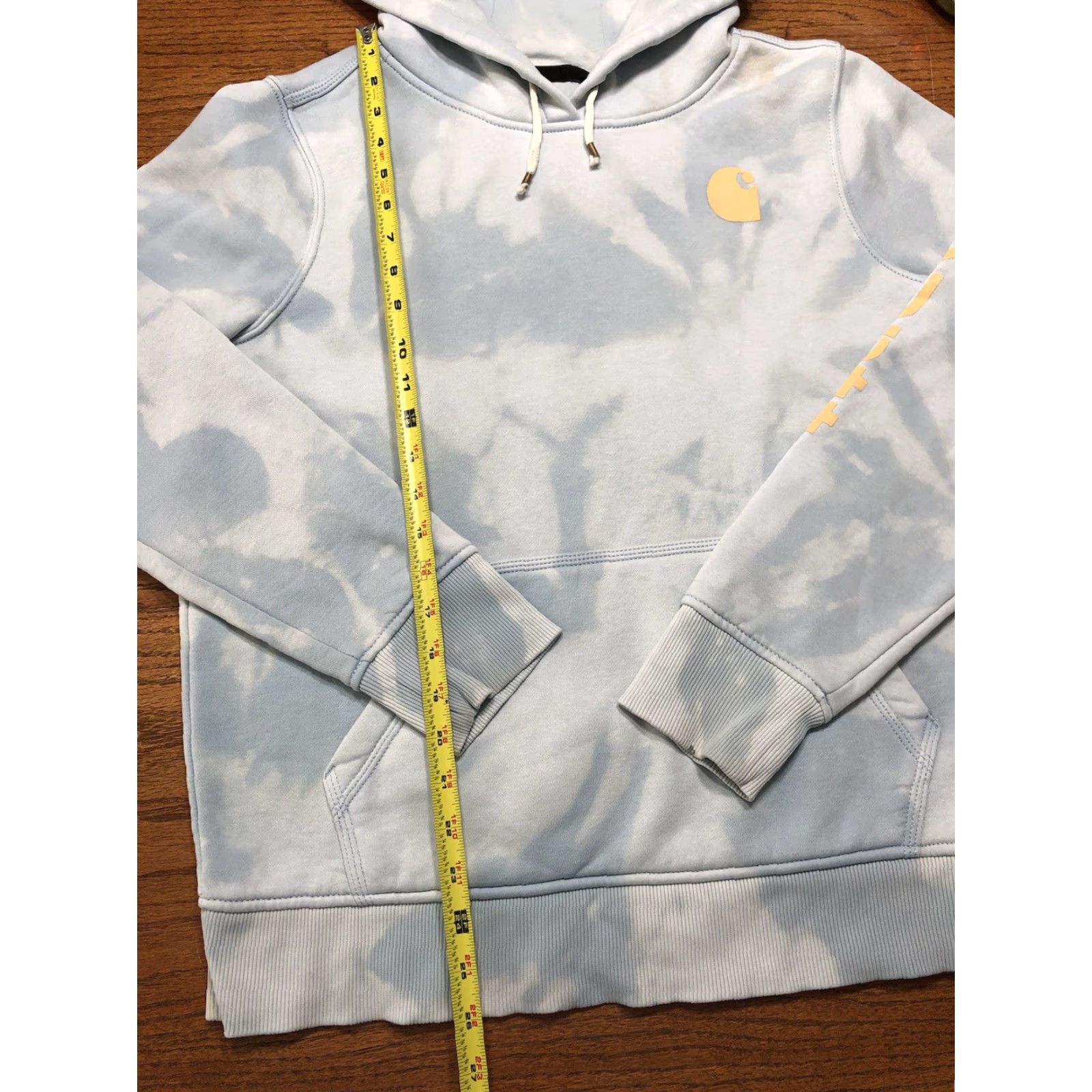 Carhartt VINTAGE Carhartt Womens M Blue Relaxed Pullover Hoodie Sweatshirt Acid Wash Tie Dye Size M / US 6-8 / IT 42-44 - 7 Thumbnail