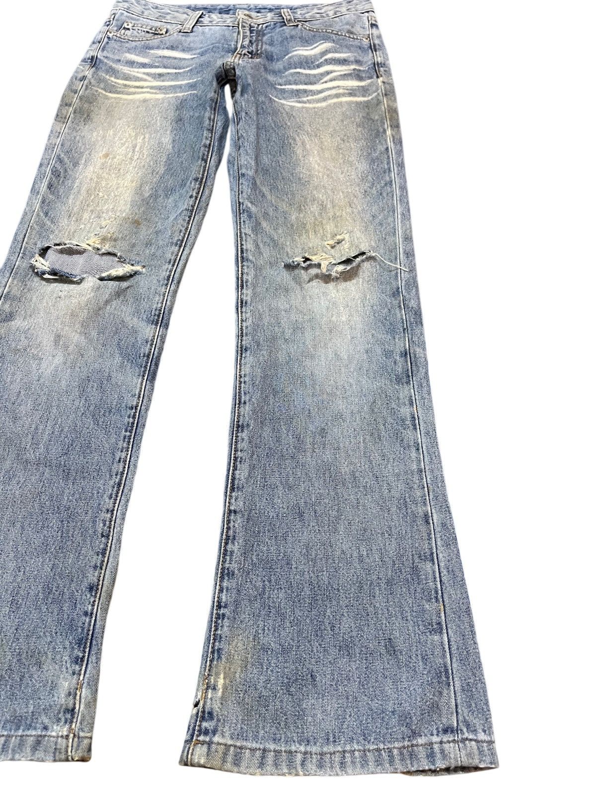 Japanese Brand × Vintage Vintage Japanese Brand Flare Distressed Denim Size US 29 - 3 Thumbnail