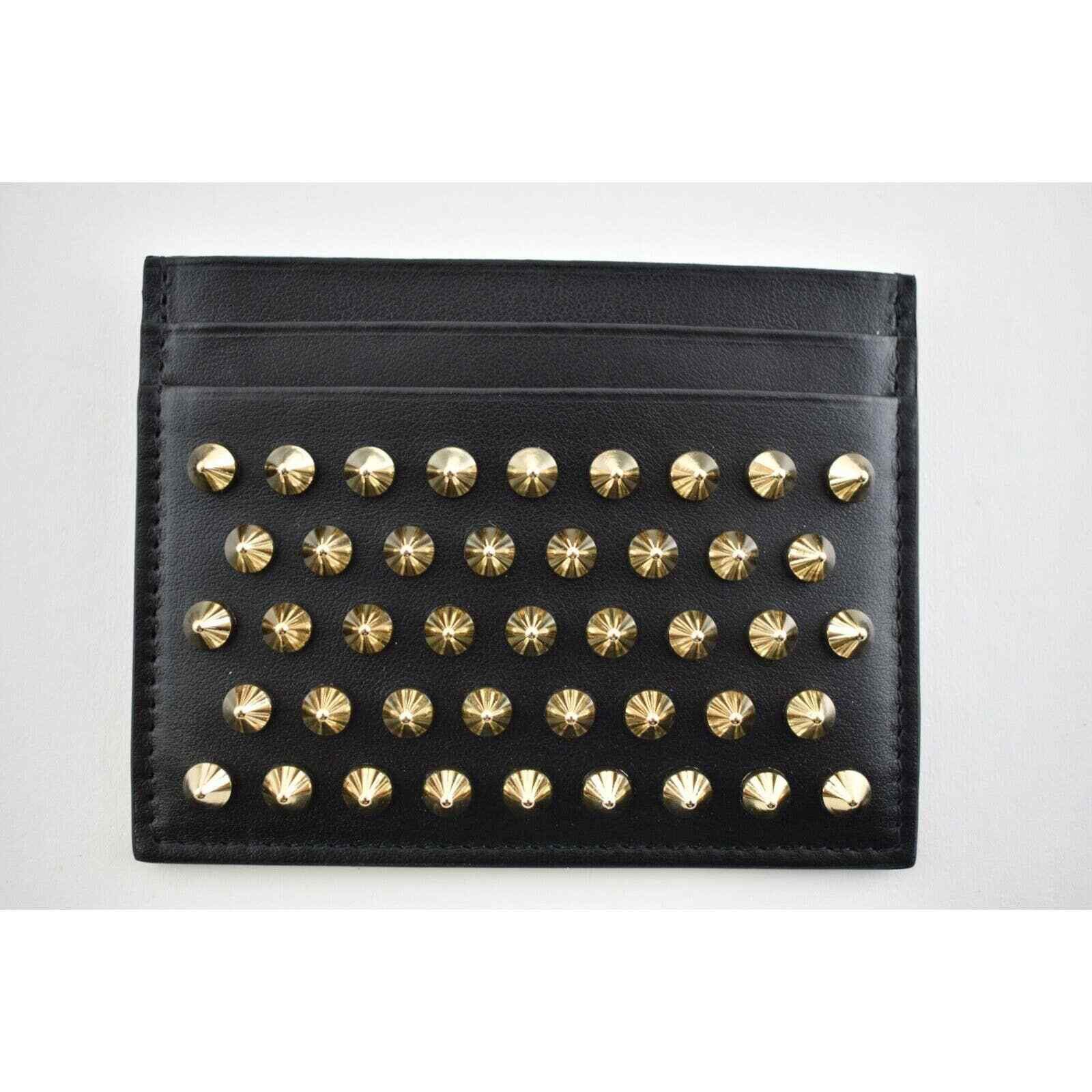 Christian Louboutin Christian Louboutin Gold Spike Credit Card Holder Wallet Size ONE SIZE - 1 Thumbnail