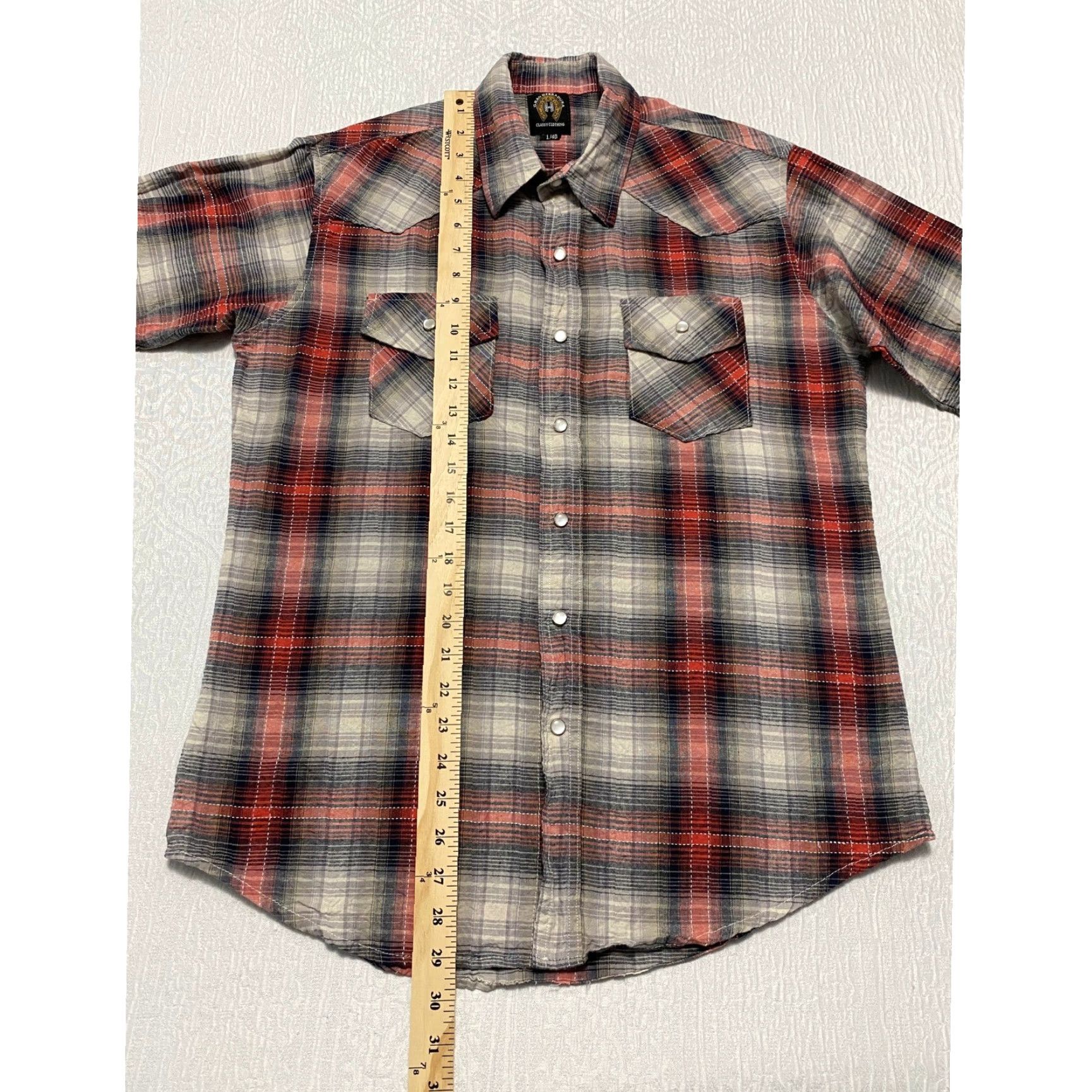 Vintage Gran Herradura Western Shirt Pearl Snap Mens Size L Plaid Long Sleeve Shirt Size US L / EU 52-54 / 3 - 6 Thumbnail