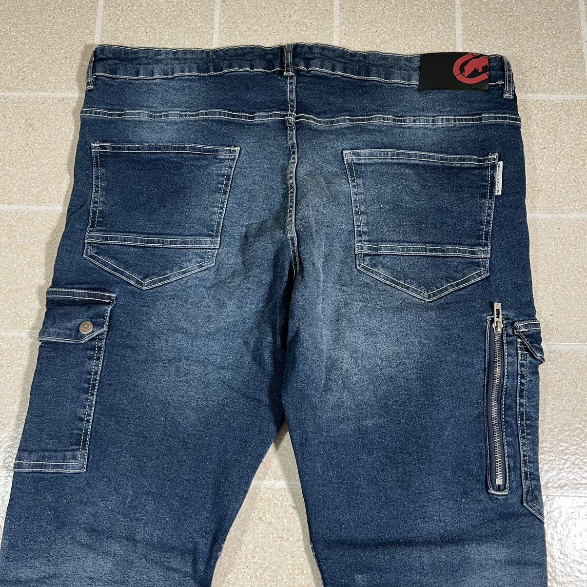 Ecko Unltd. Ecko Jeans 40x30 Straight Cargo Pocket Blue Denim Y2K Skate Size US 40 / EU 56 - 2 Thumbnail