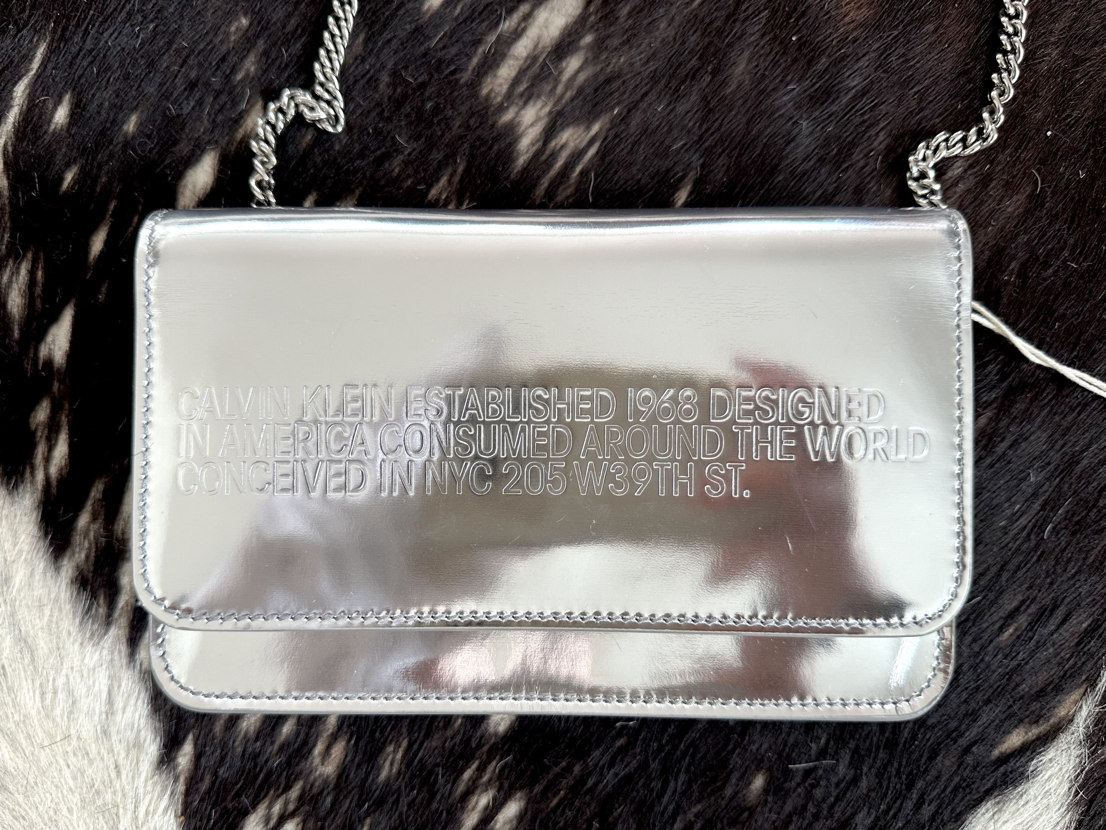 Calvin Klein 205W39NYC × Raf Simons SILVER LOGO EMBOSSED MINI CROSSBODY BAG Size ONE SIZE - 10 Thumbnail