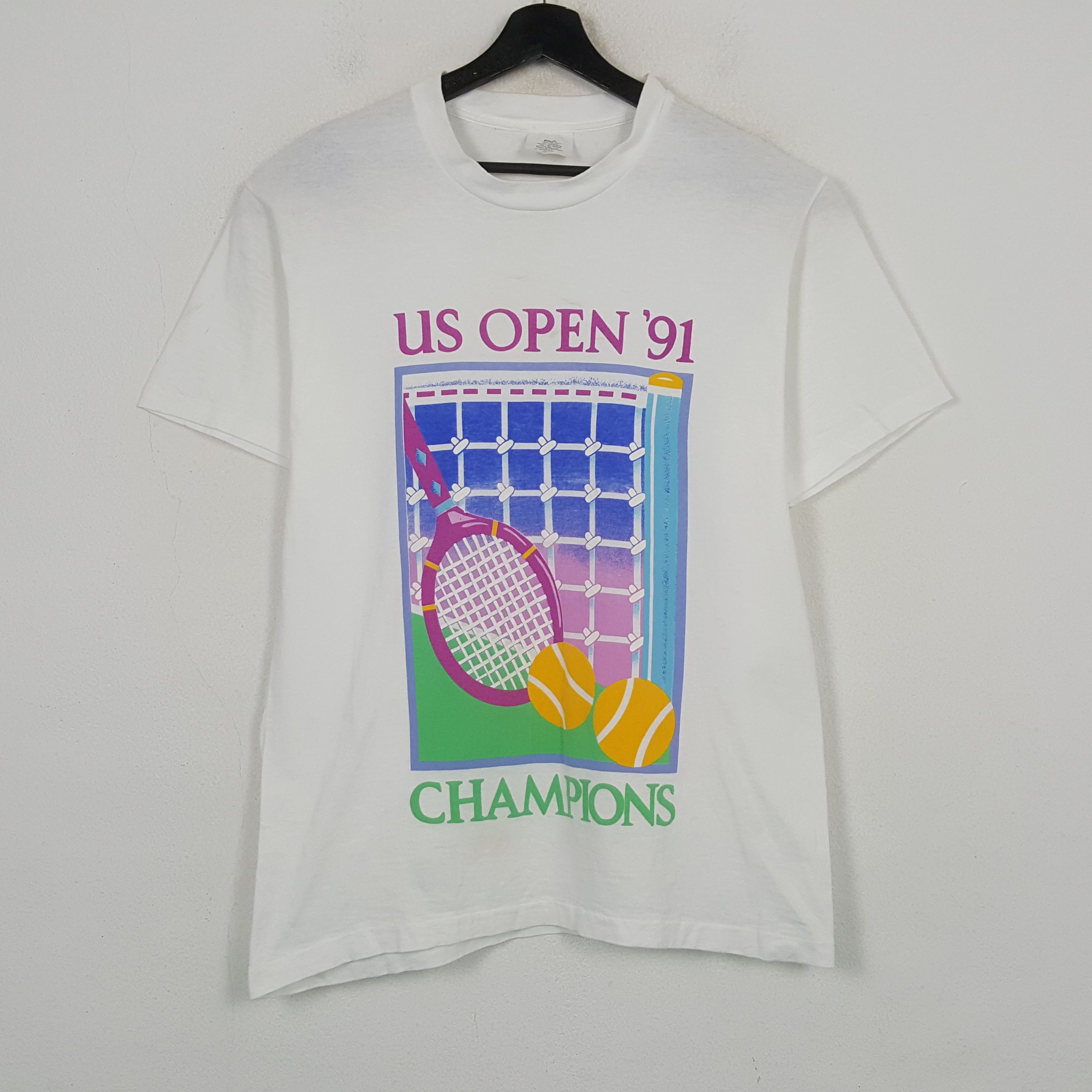 Vintage US Open 1991 Champions Tennis Vintage Tshirt RR29 Size US M / EU 48-50 / 2 - 1 Thumbnail