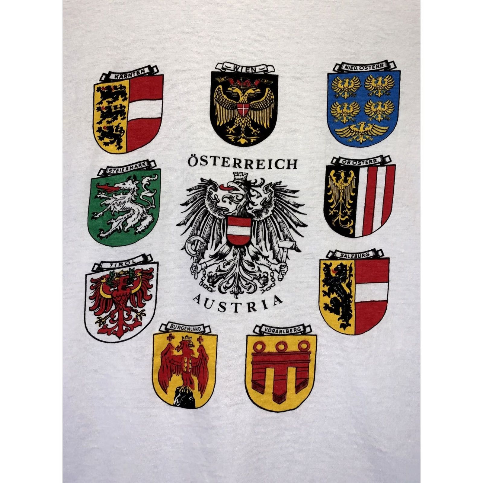 Vintage VINTAGE Österreich Austria Mens Graphic T Shirt 2XL White 1990s Single Stitch Short Sleeve Cotton Graphic Tee Mens Decade 1990s Size US XXL / EU 58 / 5 - 2 Thumbnail