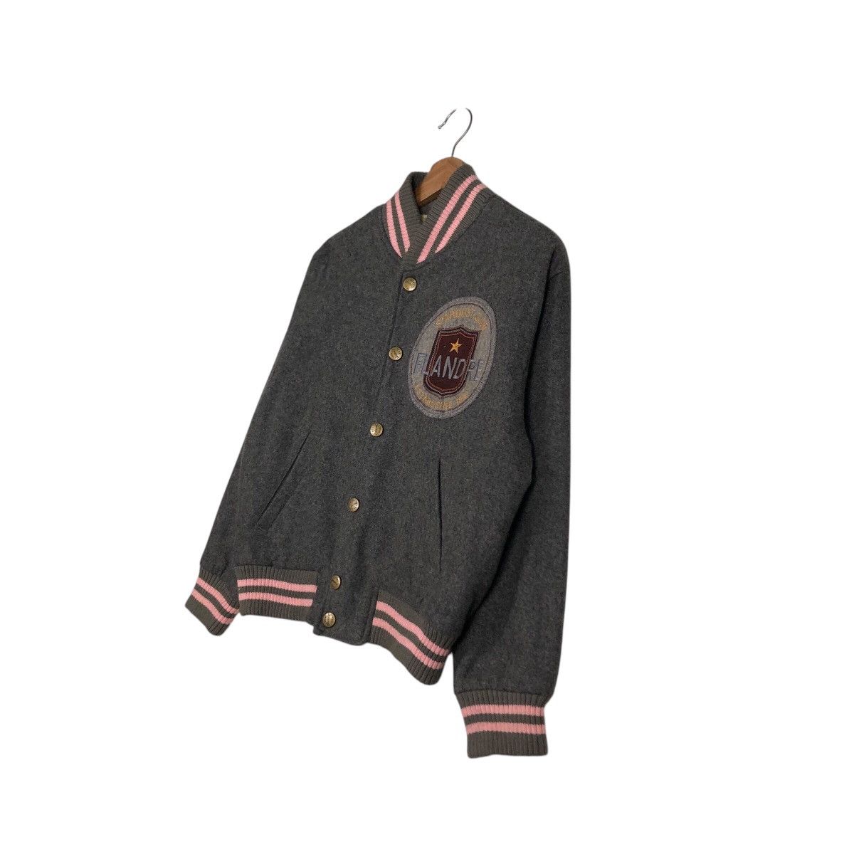 Japanese Brand 📌Vintage Varsity Bomber Jacket Wool Flandre Issey Miyake Size US M / EU 48-50 / 2 - 3 Thumbnail