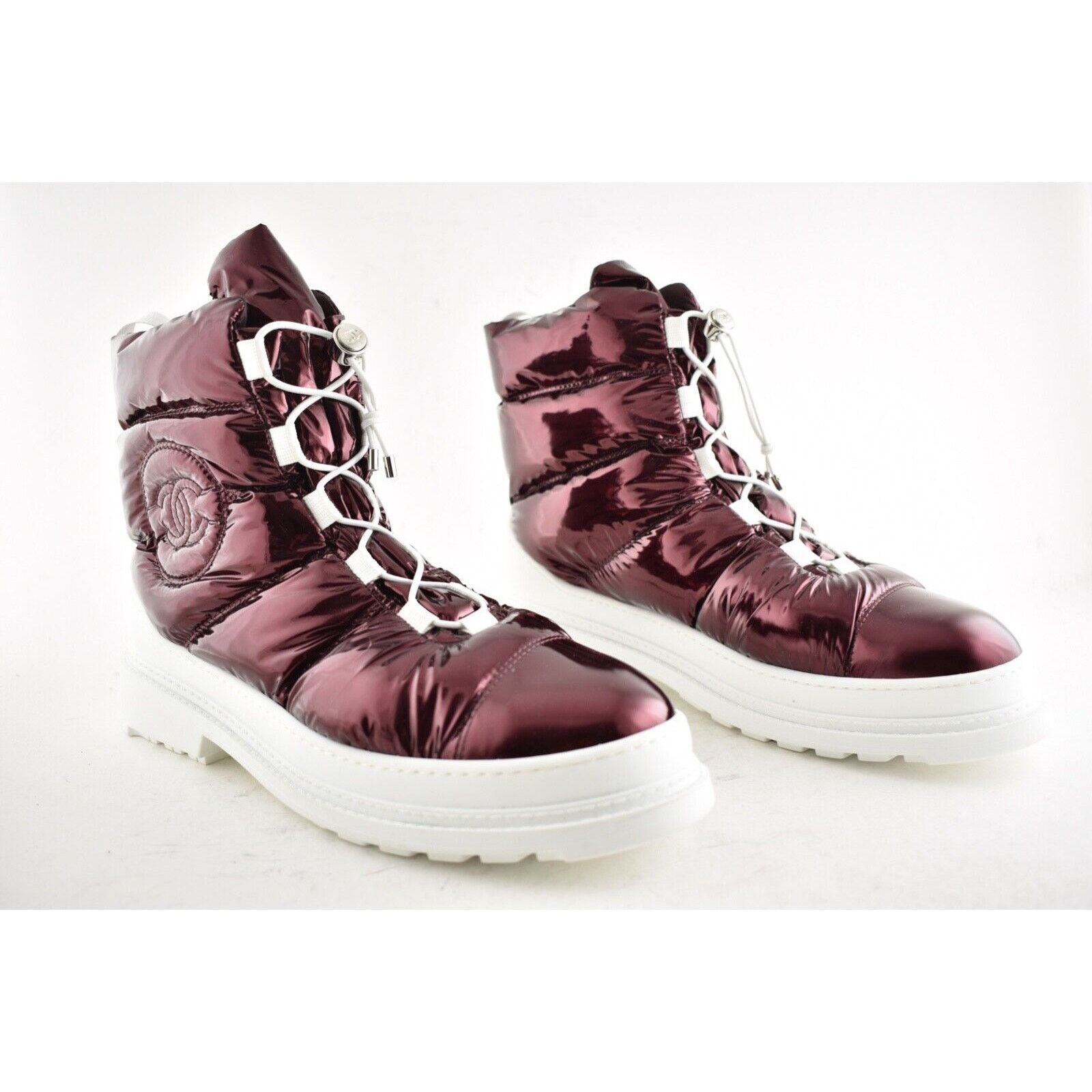 Chanel Chanel 18K Red Metallized Fabric CC Logo Snow Winter Size US 12 / IT 42 - 2 Thumbnail