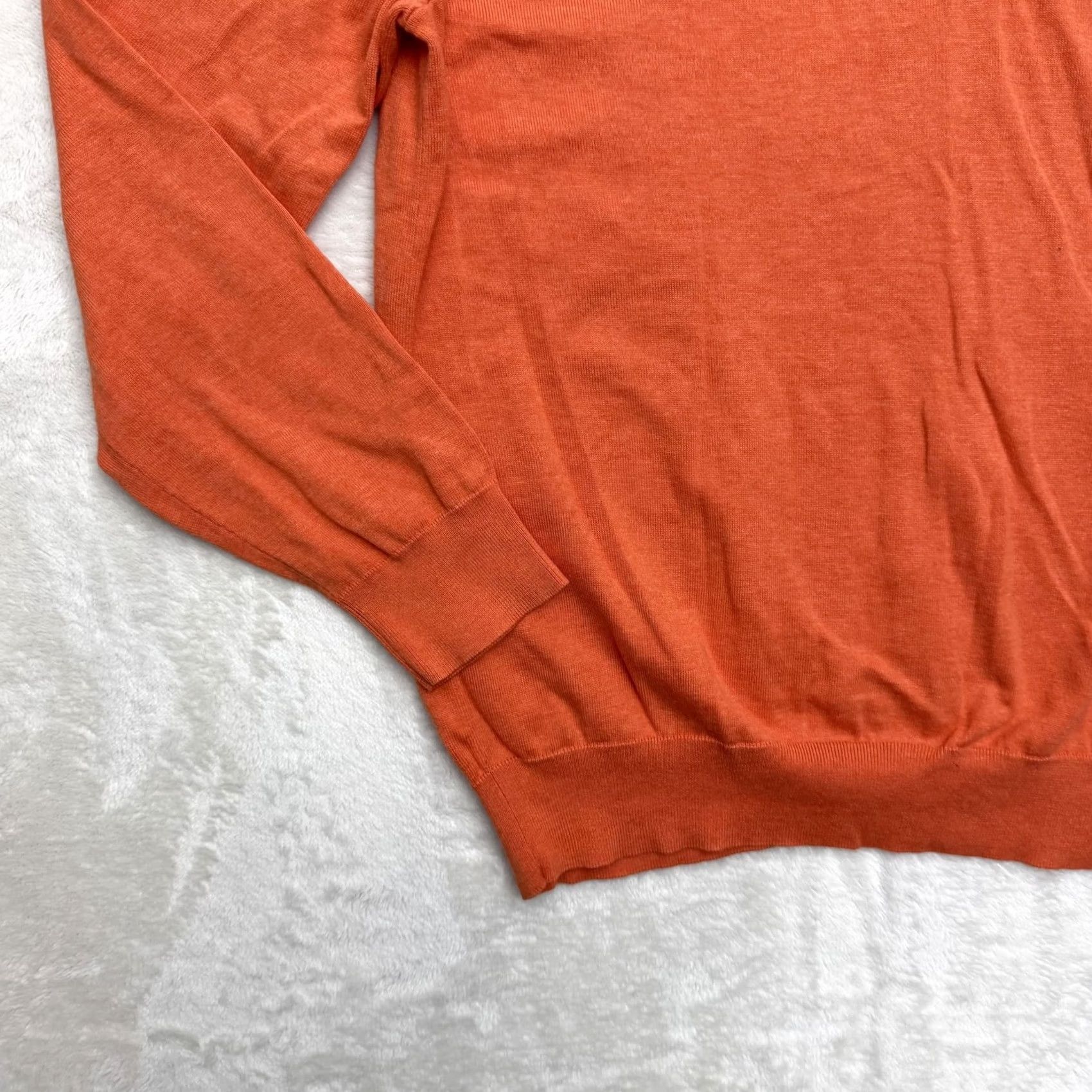 Brooks Brothers Brooks Brothers Quarter Zip Sweater Mens Large Orange Supima Cotton Mock Neck Pullover Zipper Knit Size US L / EU 52-54 / 3 - 6 Thumbnail