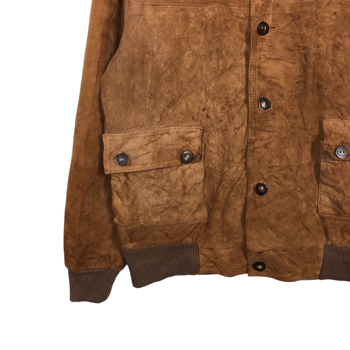 Japanese Brand 📌Vintage Genuine Leather Jacket Button Unknown Issey Miyake Size US M / EU 48-50 / 2 - 5 Thumbnail