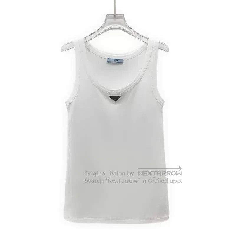 Prada Prada 23 white triangle cotton round-neck short-sleeved kn Size XS / US 0-2 / IT 36-38 - 1 Thumbnail