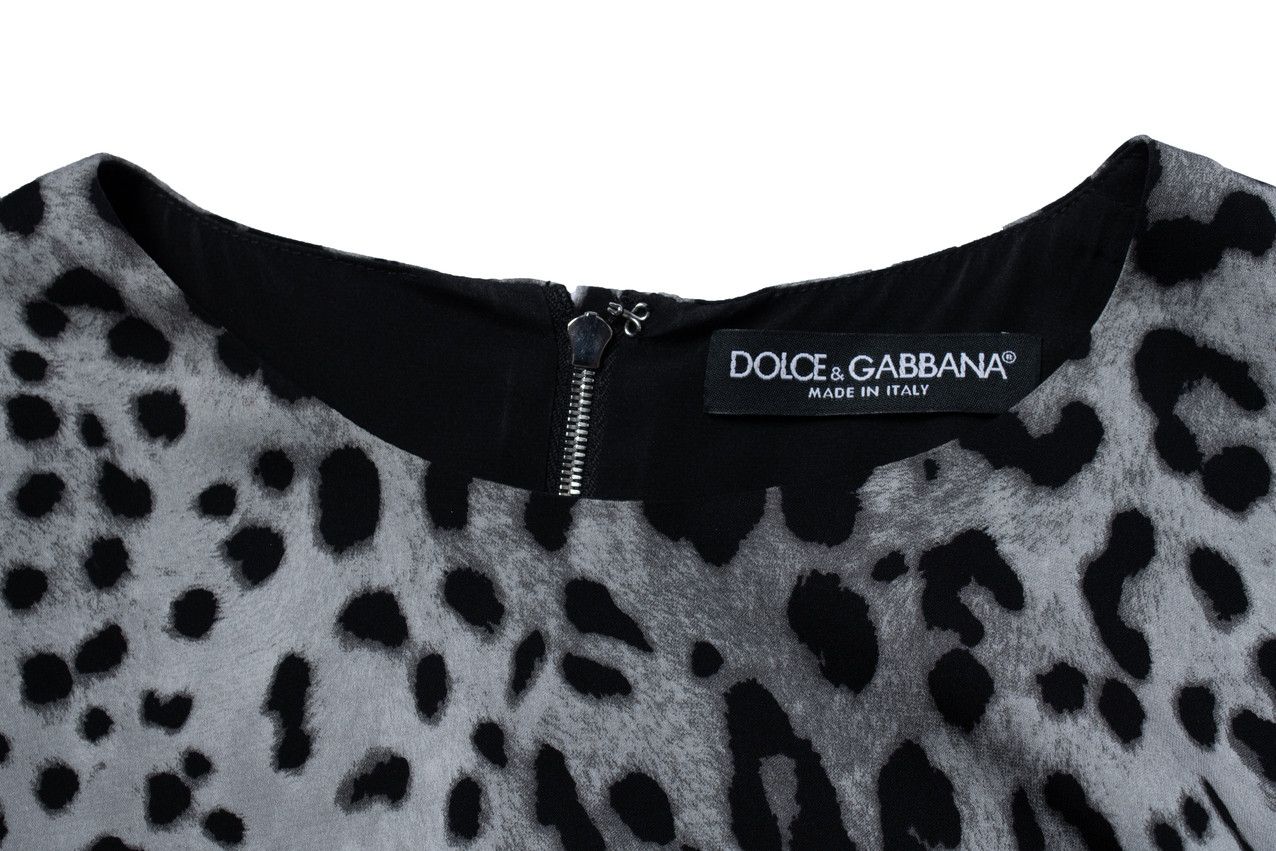 Dolce & Gabbana Dolce & Gabbana, grey leopard printed maxi dress Size S / US 4 / IT 40 - 5 Thumbnail