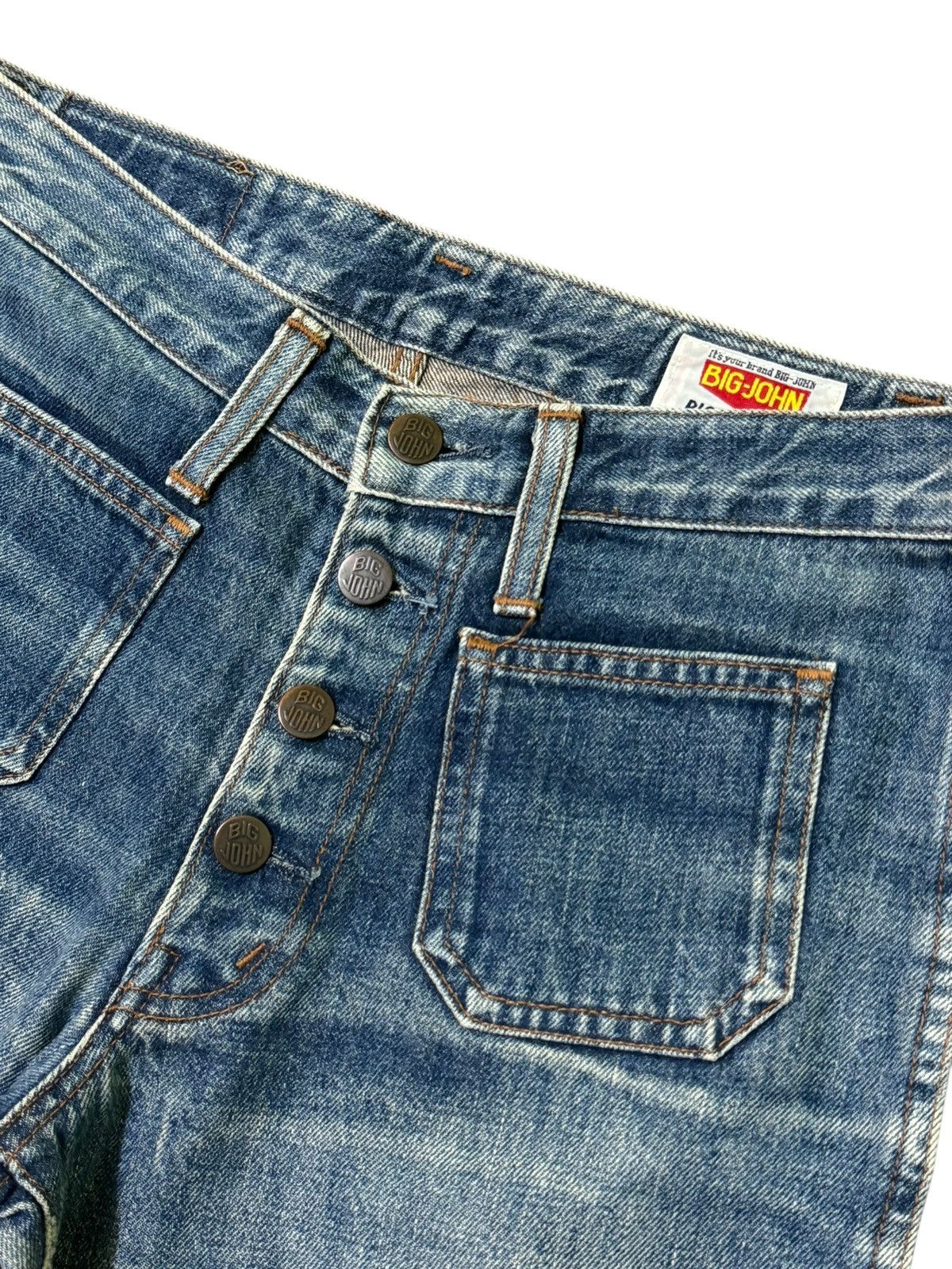 Big John × Vintage FLARED VINTAGE BIG JOHN BELL BOTTOM BOOTCUT JEANS Size US 28 / EU 44 - 6 Thumbnail