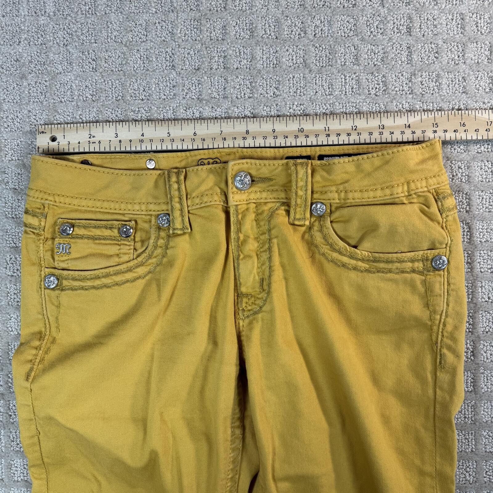 Other Miss Me Yellow Skinny Jeans Womens 29 Size 29" - 4 Thumbnail