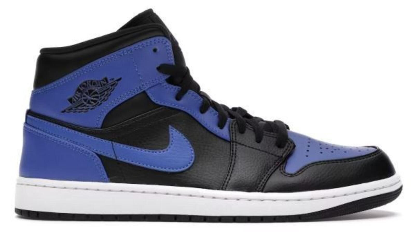 Jordan Brand Jordan 1 Mid Hyper Royal Tumbled Leather Size 10 Men Size US 10 / EU 43 - 1 Thumbnail