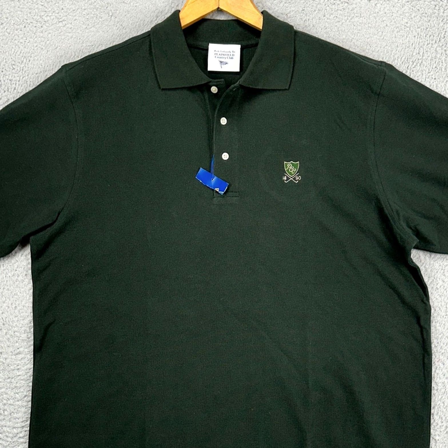 Vintage Duck & Hyde Plainfield Country Club Men Golf Polo Shirt Large Dark Green Rugby NEW Size US L / EU 52-54 / 3 - 2 Thumbnail
