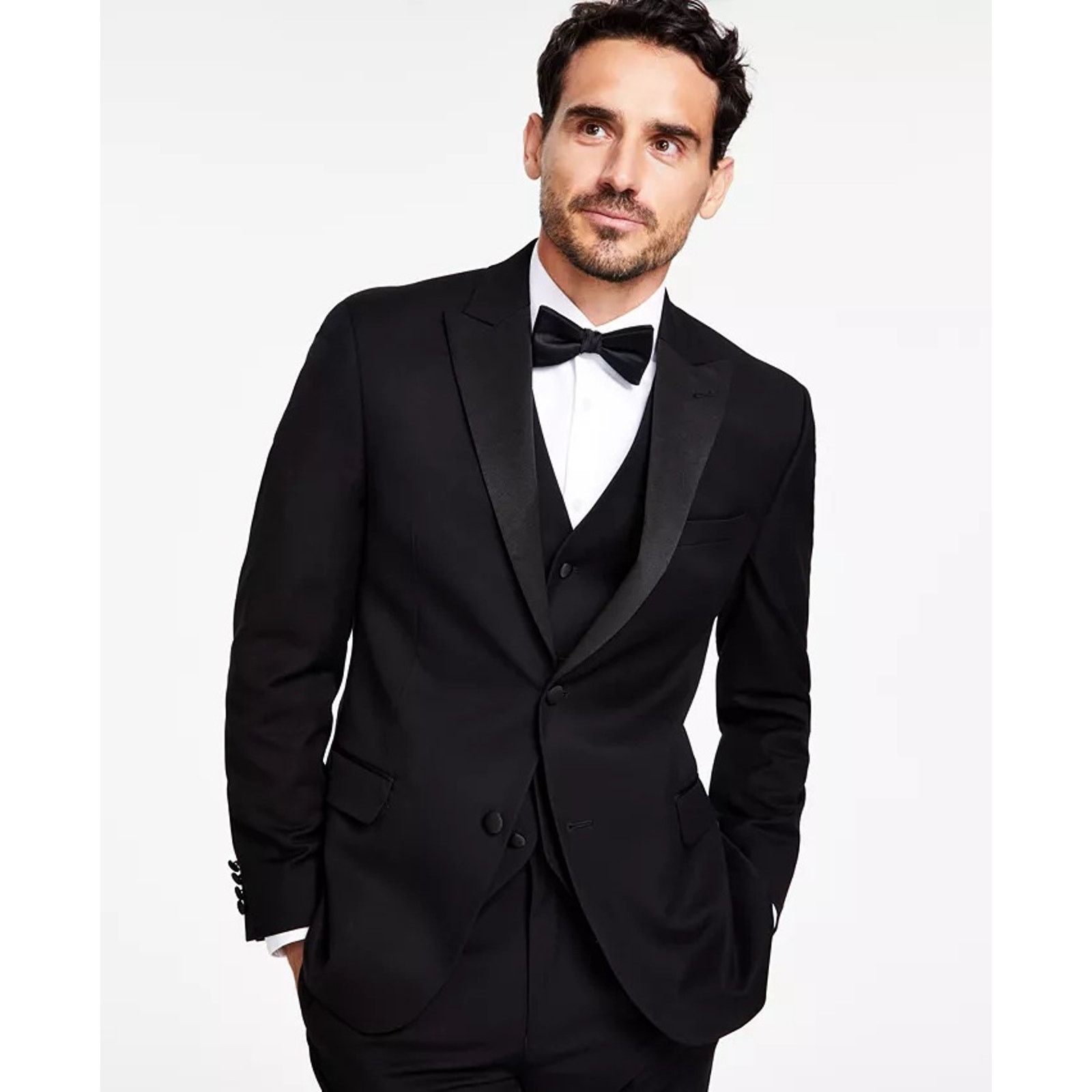 Alfani Alfani Men's Black Slim-Fit Evening Tuxedo Jacket Size 44S Size 44S - 1 Thumbnail