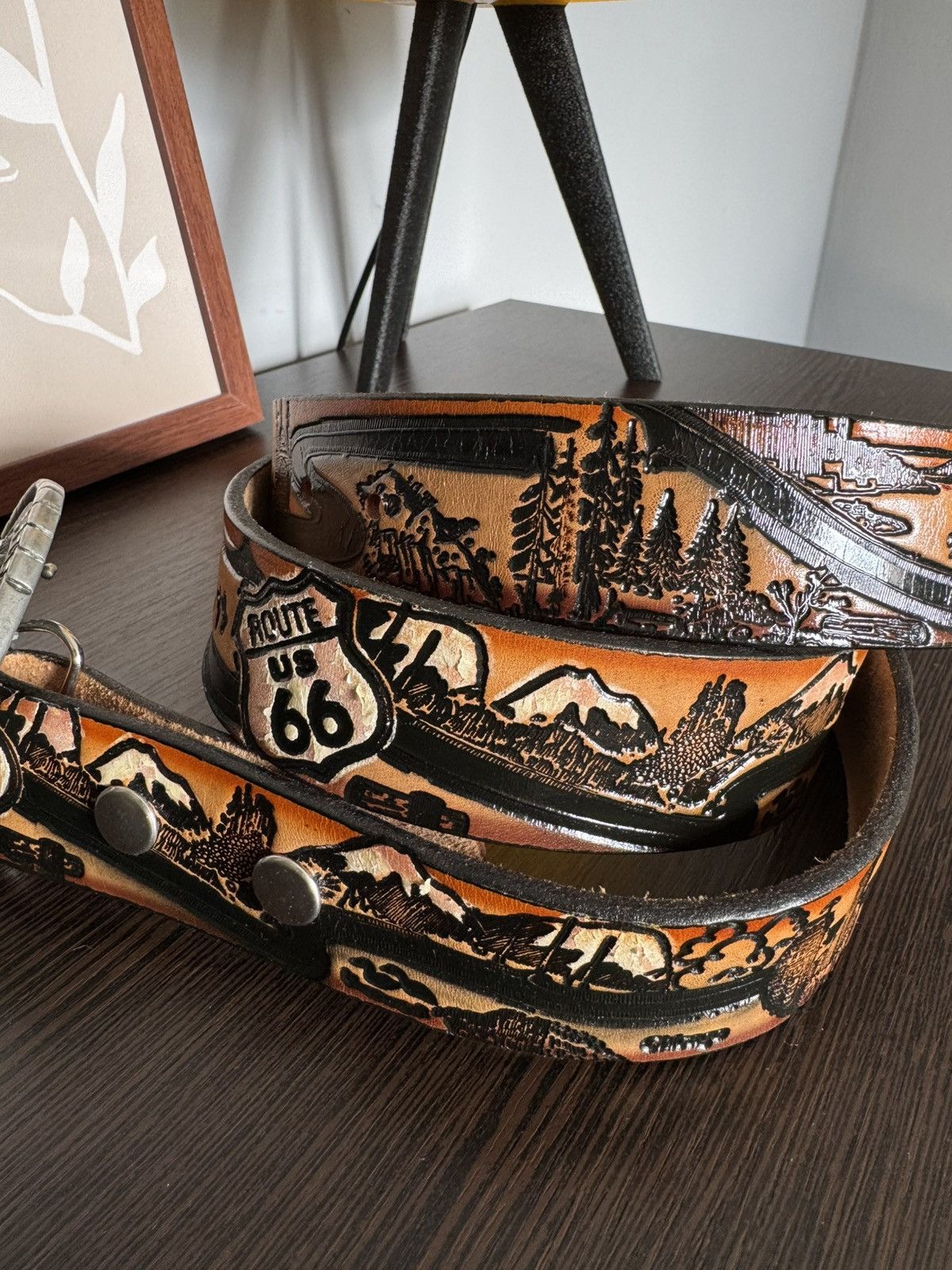 Other Western Line Dancing American USA made Route 66 belt Size ONE SIZE - 7 Thumbnail