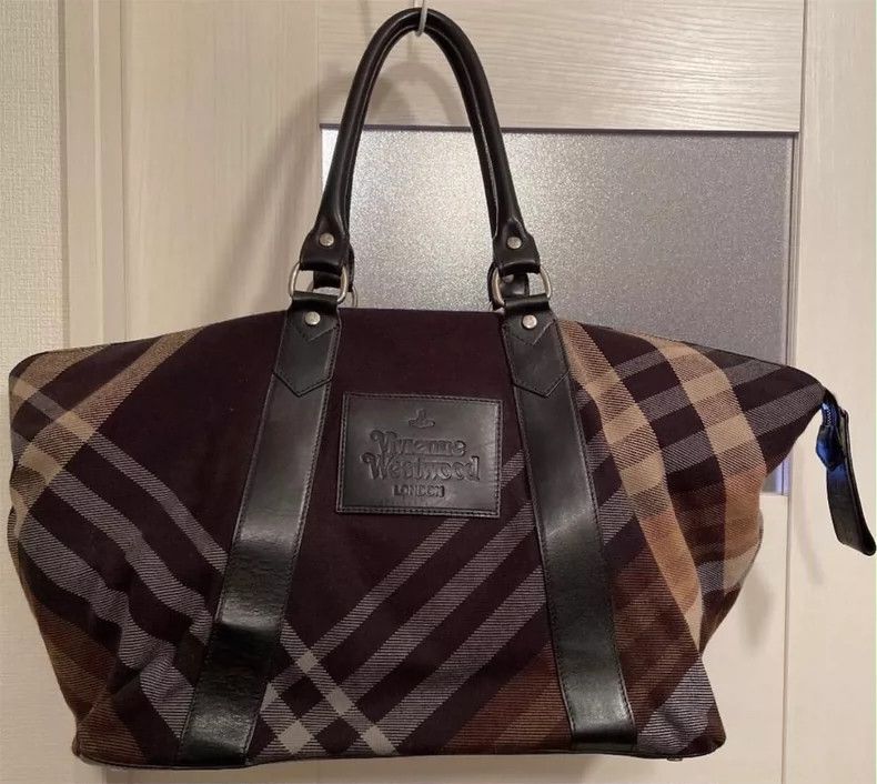 Vivienne Westwood Vivienne Westwood Brown Plaid Leather Bag- dmc Size ONE SIZE - 1 Thumbnail