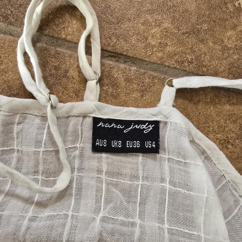 Designer White Woven Nana Judy Tank Size S / US 4 / IT 40 - 3 Thumbnail