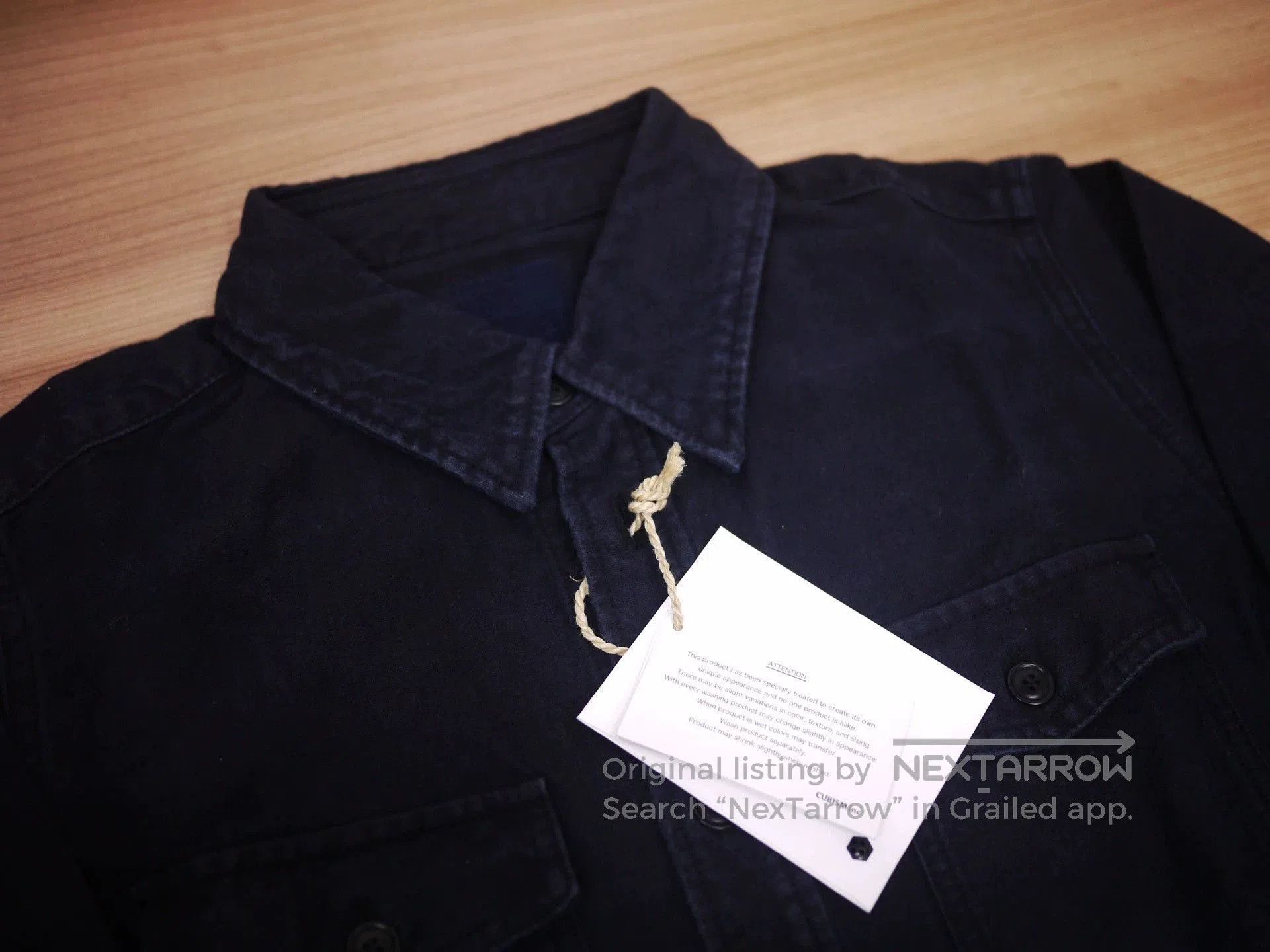 Visvim Black Long Sleeve Button-Up Shirt with Bandana Cuffs. Size US M / EU 48-50 / 2 - 3 Thumbnail