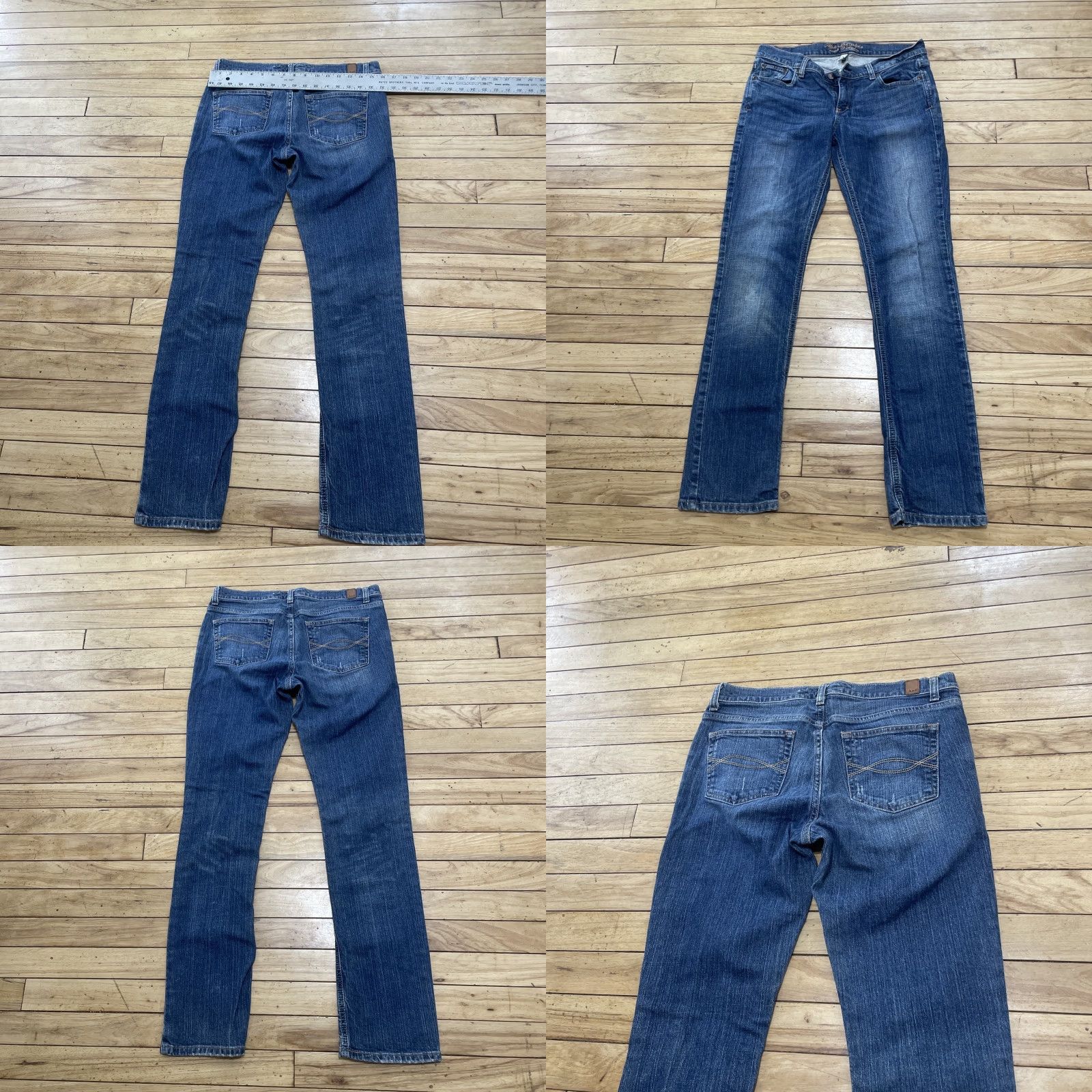 Abercrombie & Fitch VINTAGE Abercrombie & Fitch Erin Low Rise Jeans Women 8 R Vintage Y2K Rare Blue Straight Leg Jeans Size 30" / US 8 / IT 44 - 9 Thumbnail