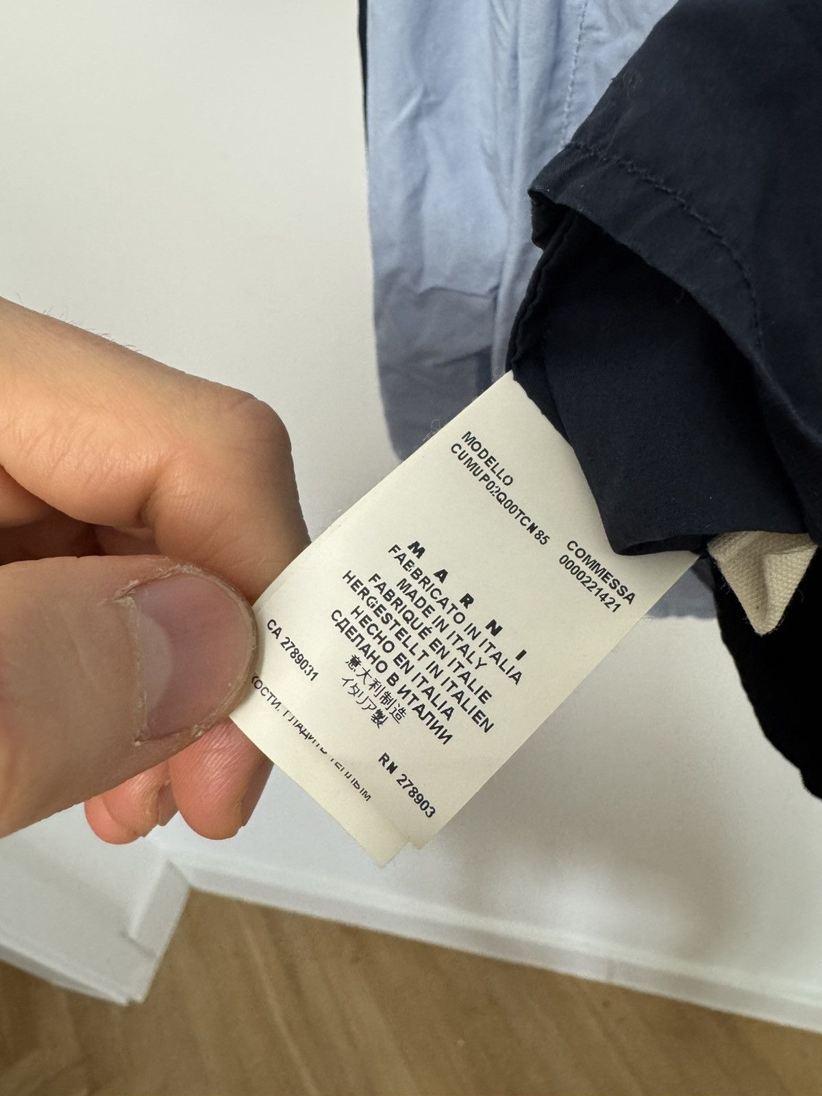 Marni Marni Button Up Shirt Size 50 Casual Navy Designer Rare Size US M / EU 48-50 / 2 - 6 Thumbnail