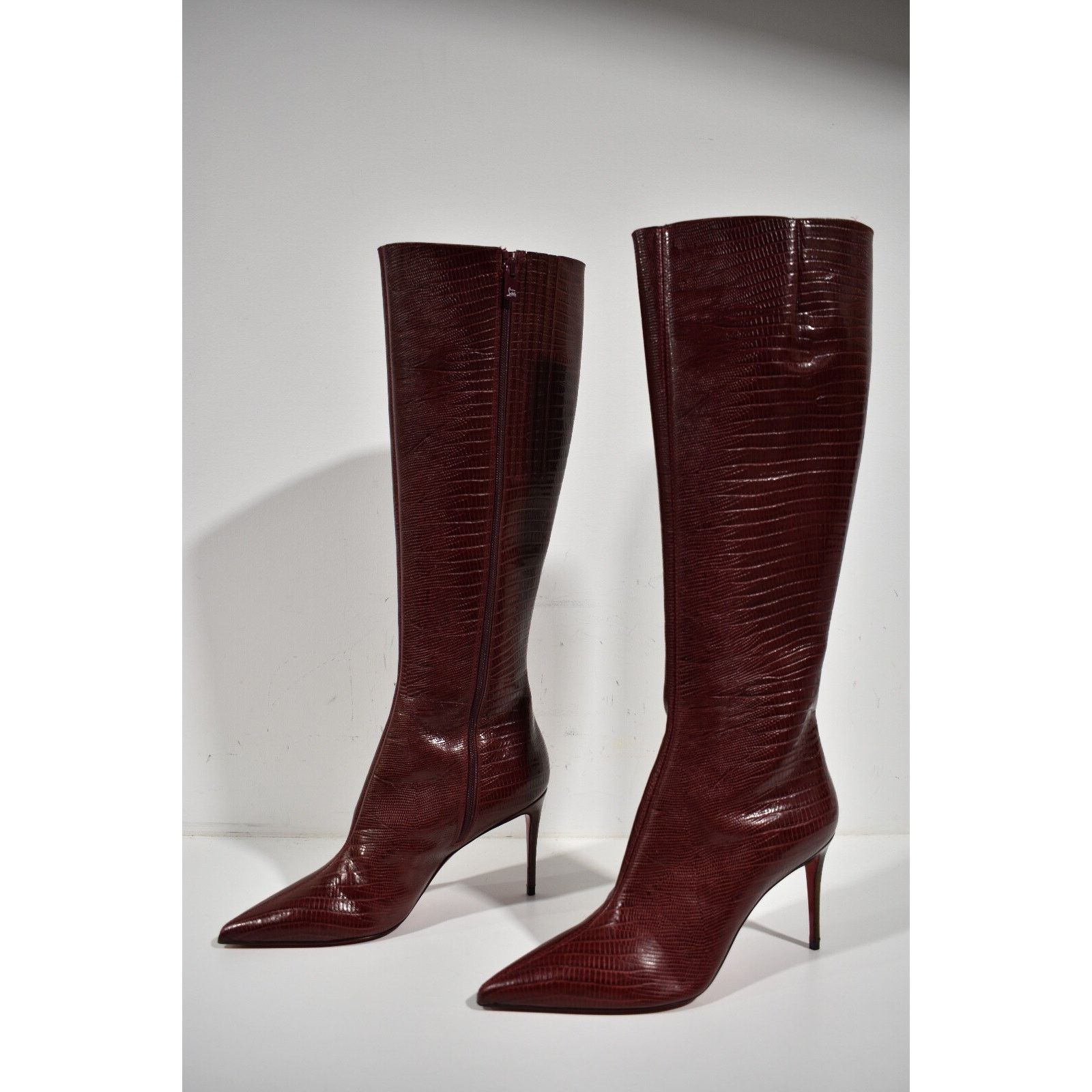 Christian Louboutin Christian Louboutin Kate Botta 85 Red Calf Lizzy Knee High Size US 10.5 / IT 40.5 - 9 Thumbnail