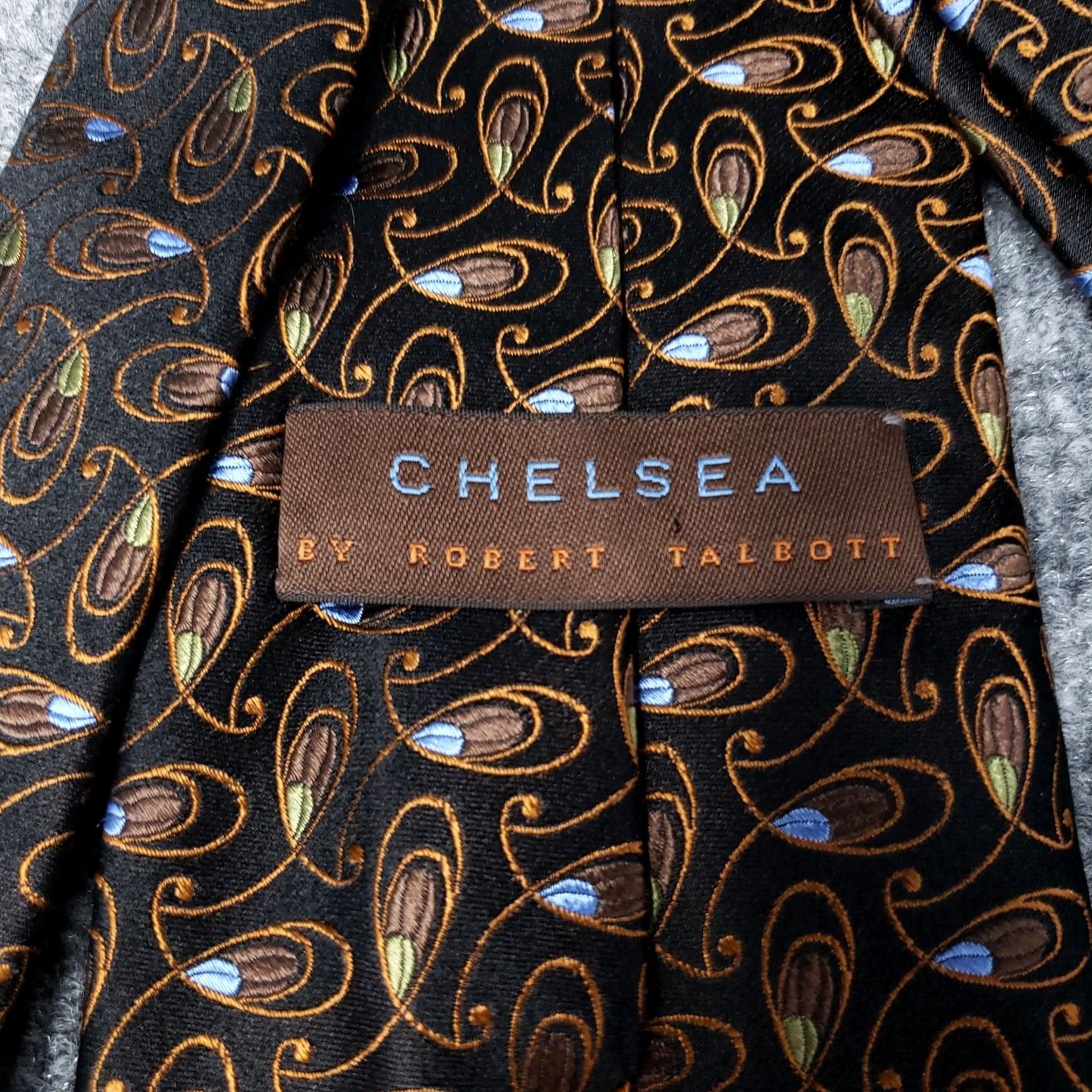 Robert Talbott Robert Talbott Tie Mens Black Paisley Silk Chelsea Handsewn Designer USA Size ONE SIZE - 5 Thumbnail