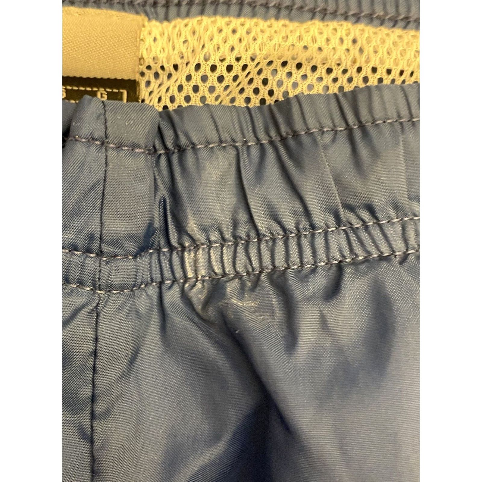 Nike VINTAGE Nike Swim Trunks Large Blue Swoosh Silver Tag Spellout Trunks Men Beach Size US 33 - 7 Thumbnail