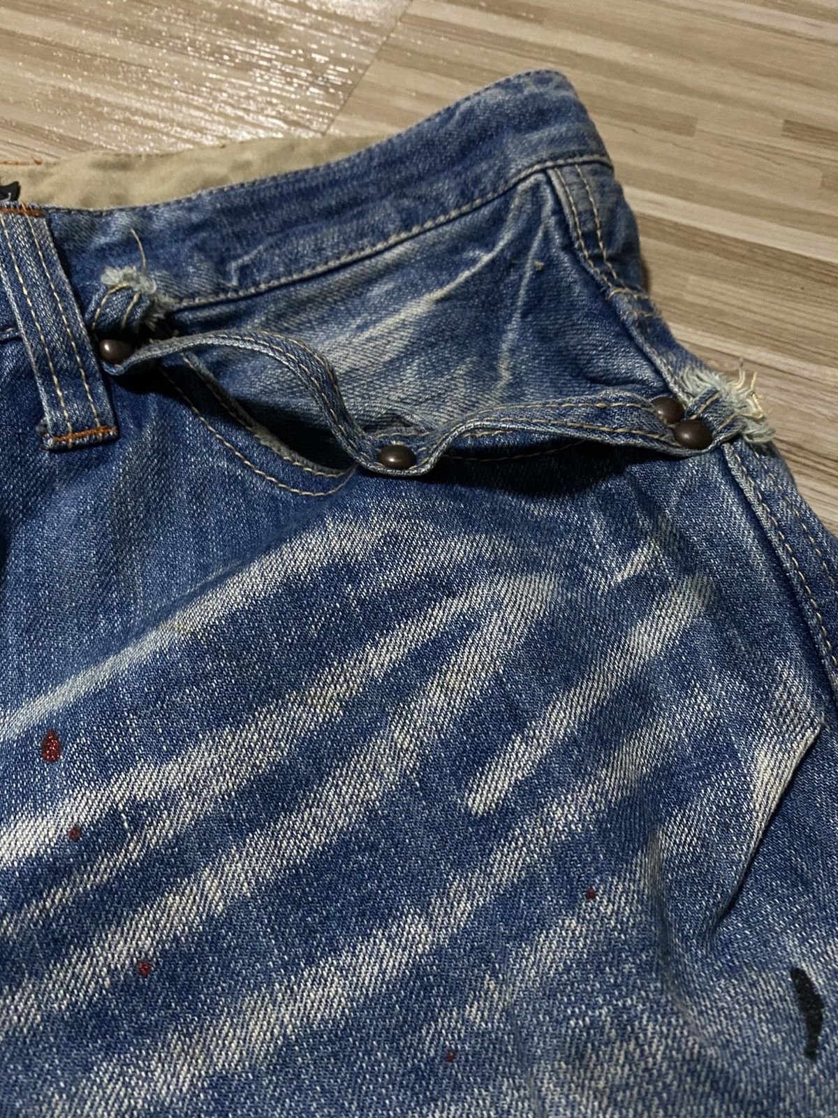 Japanese Brand 💥JEANS SPLATTER PAINT SPLASHES💥 Size US 32 / EU 48 - 20 Thumbnail