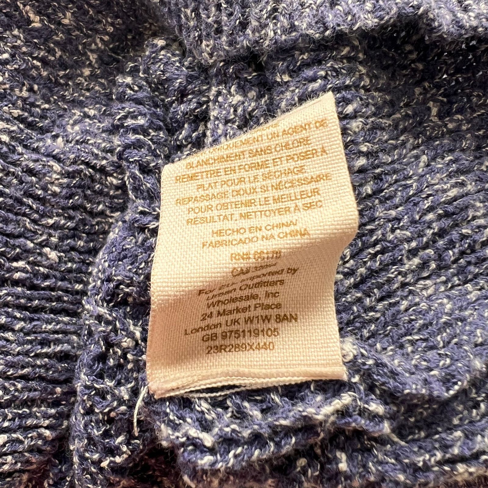 Free People Free People Blue Cable Knit Boat Neck Pullover Sweater, XS Size XS / US 0-2 / IT 36-38 - 5 Thumbnail