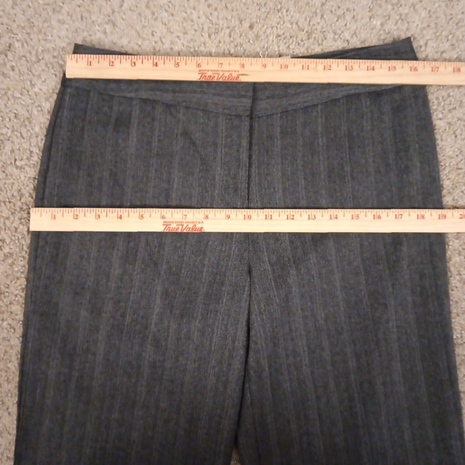 Vintage Chico's Dress Pants Womens 0.5 Gray Herringbone Flat Front 32x32 Mid Rise Pants Women) Size 25" / US 0 / IT 36 - 2 Thumbnail