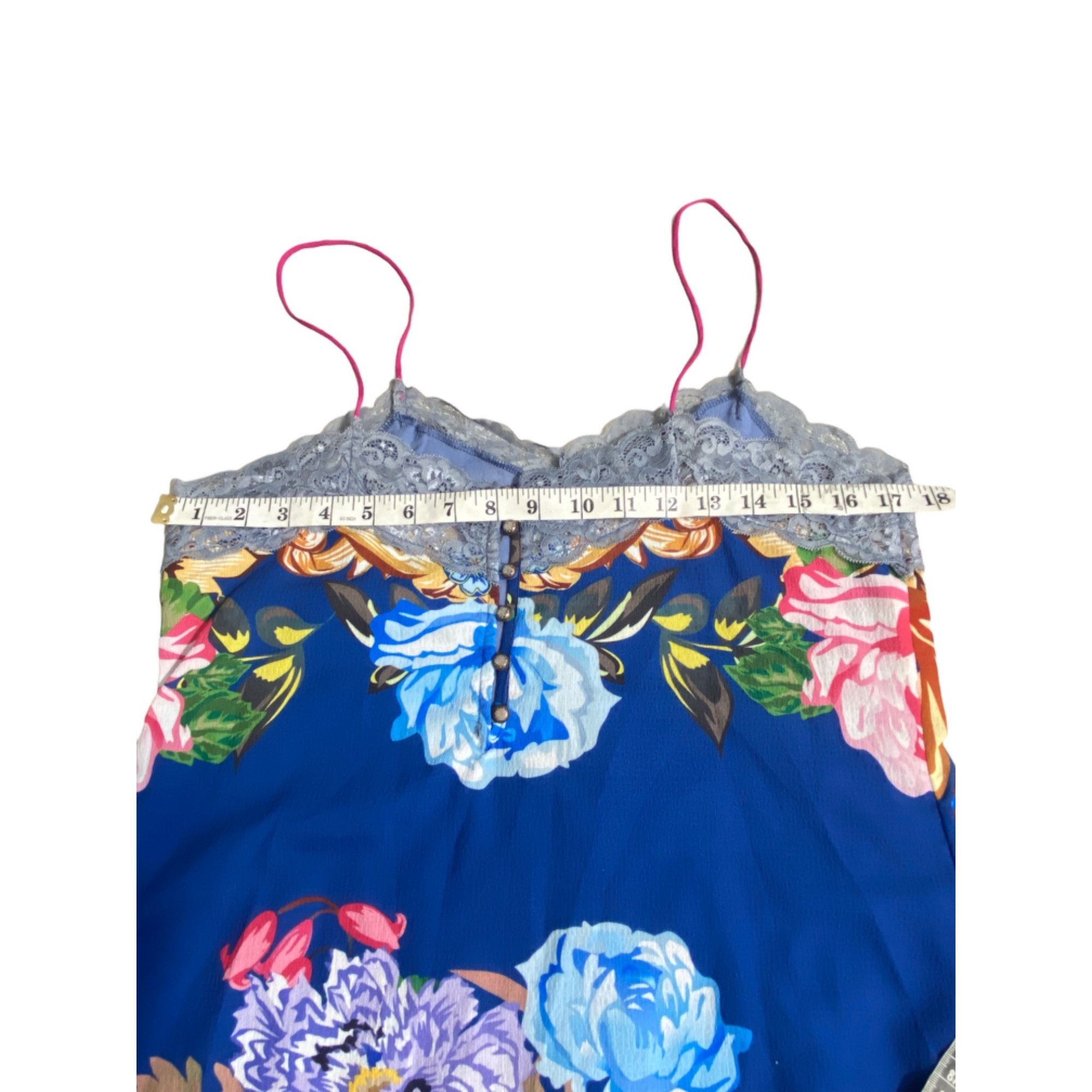 Other Aratta Silent Journey Ines Mini Slip Dress Blue Floral NWOT Size S / US 4 / IT 40 - 7 Thumbnail